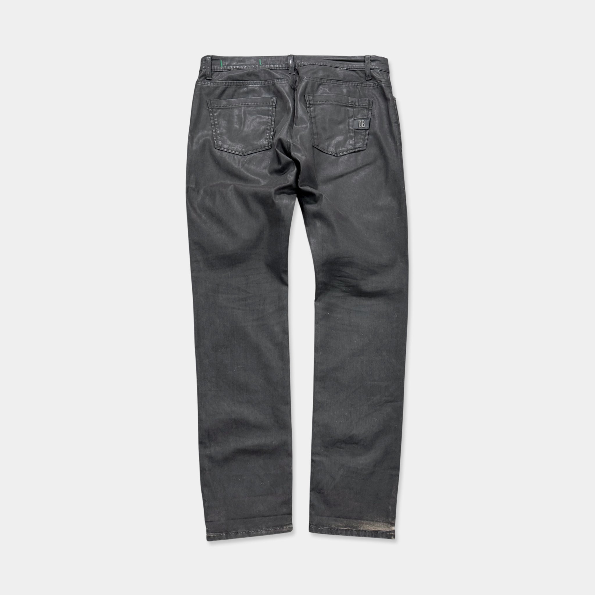 Dirk Bikkembergs Dark Grey Coated Pants
