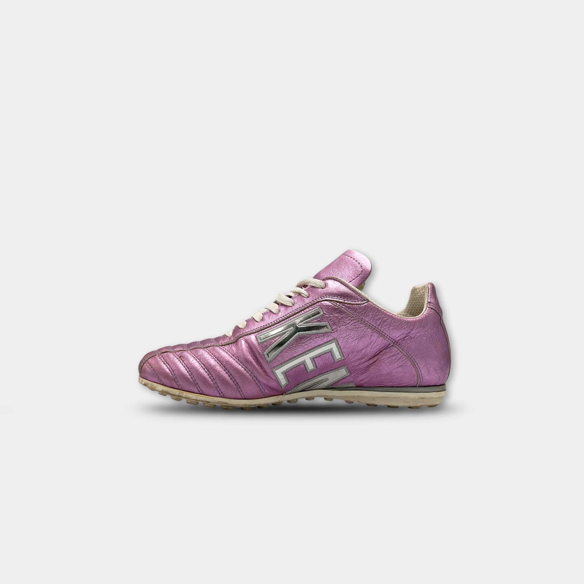 Dirk Bikkembergs Metallic Pink Soccer Sneakers