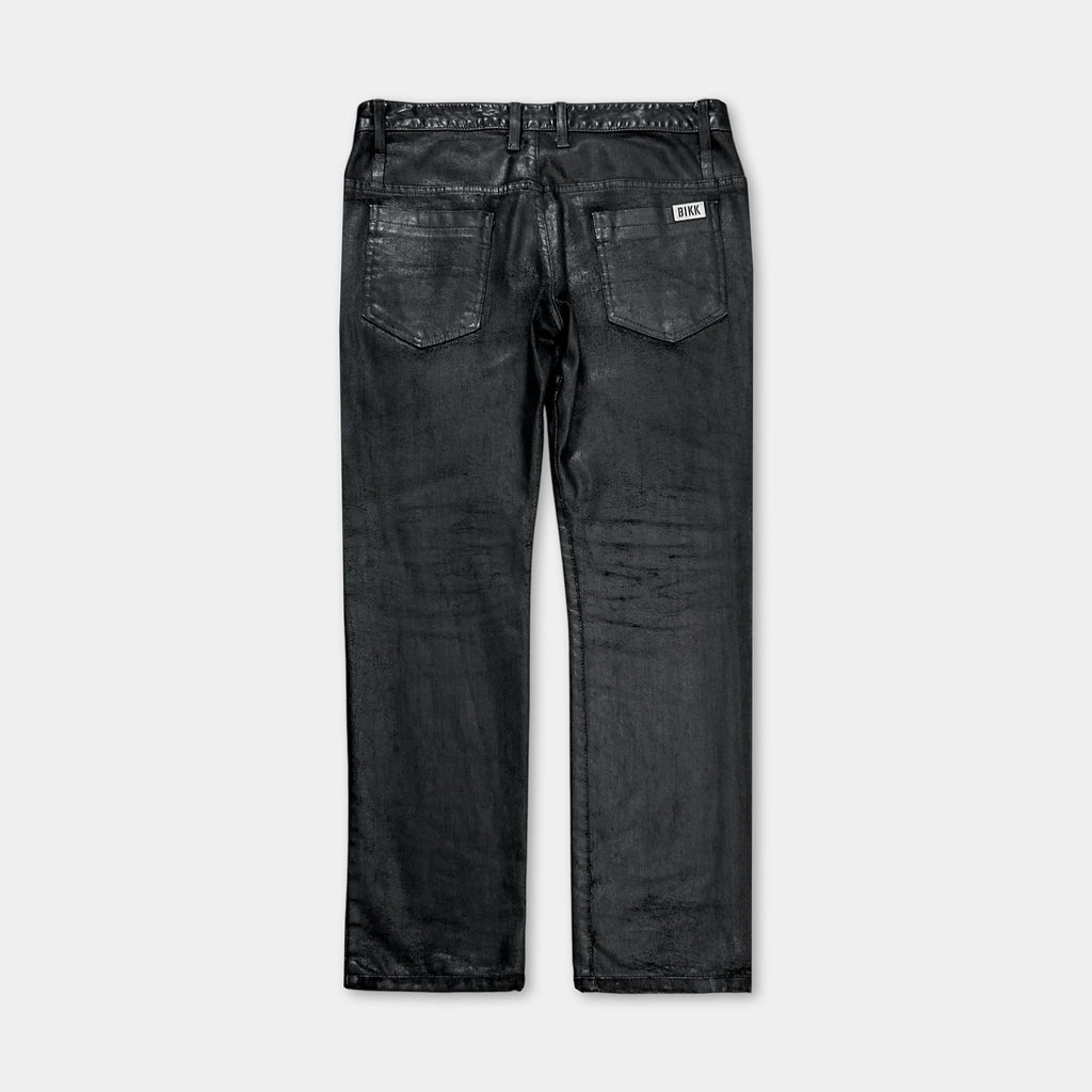 Dirk Bikkembergs Waxed Black Denim Jeans