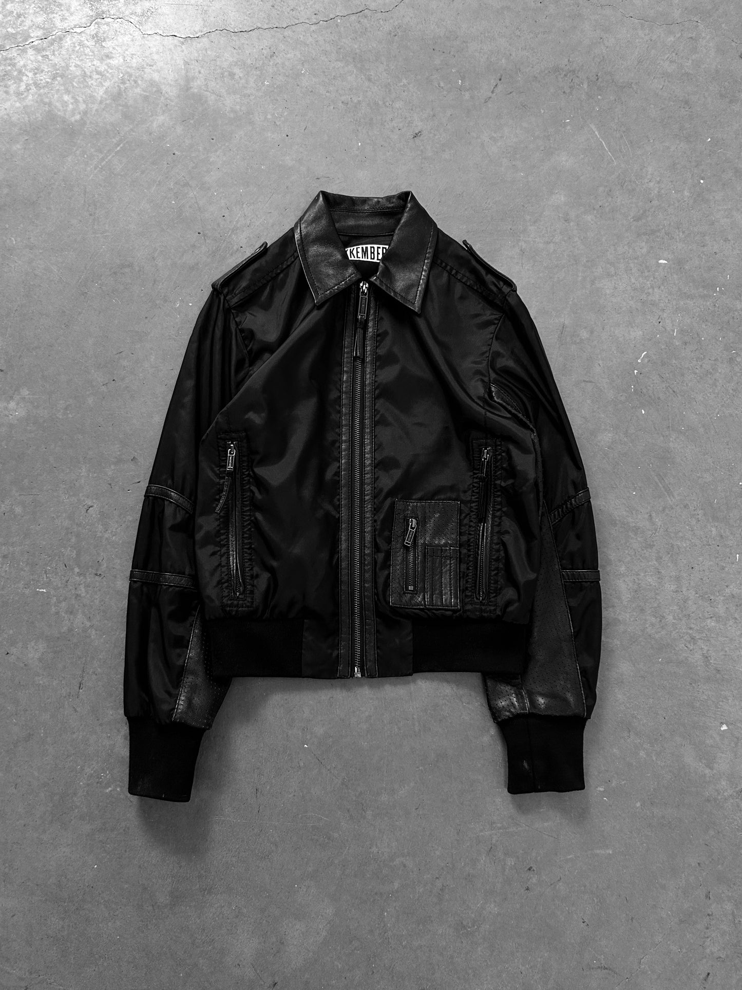 Dirk Bikkembers Jacket with Leather Appliqués (XS)