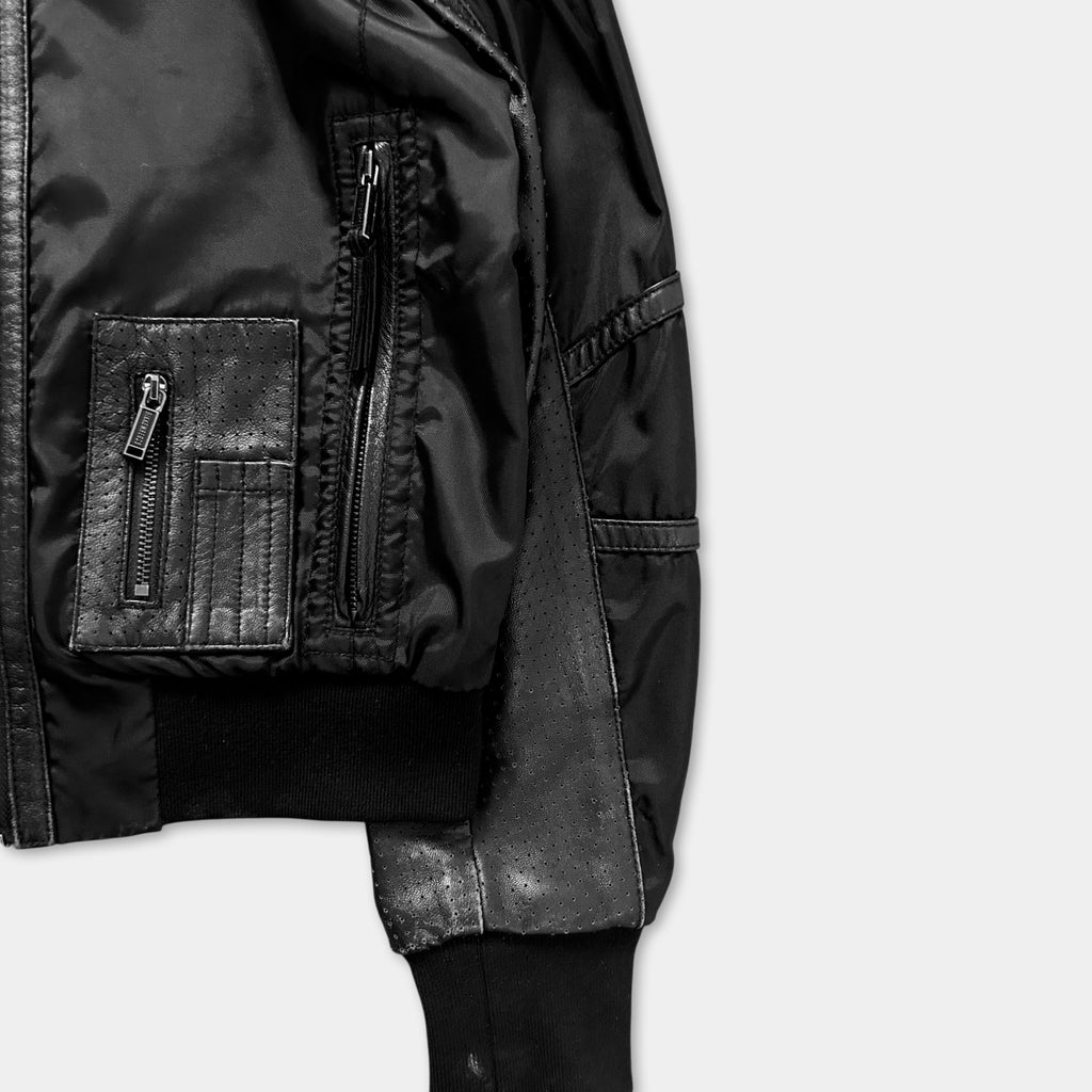 Dirk Bikkembers Jacket With Leather Appliqués
