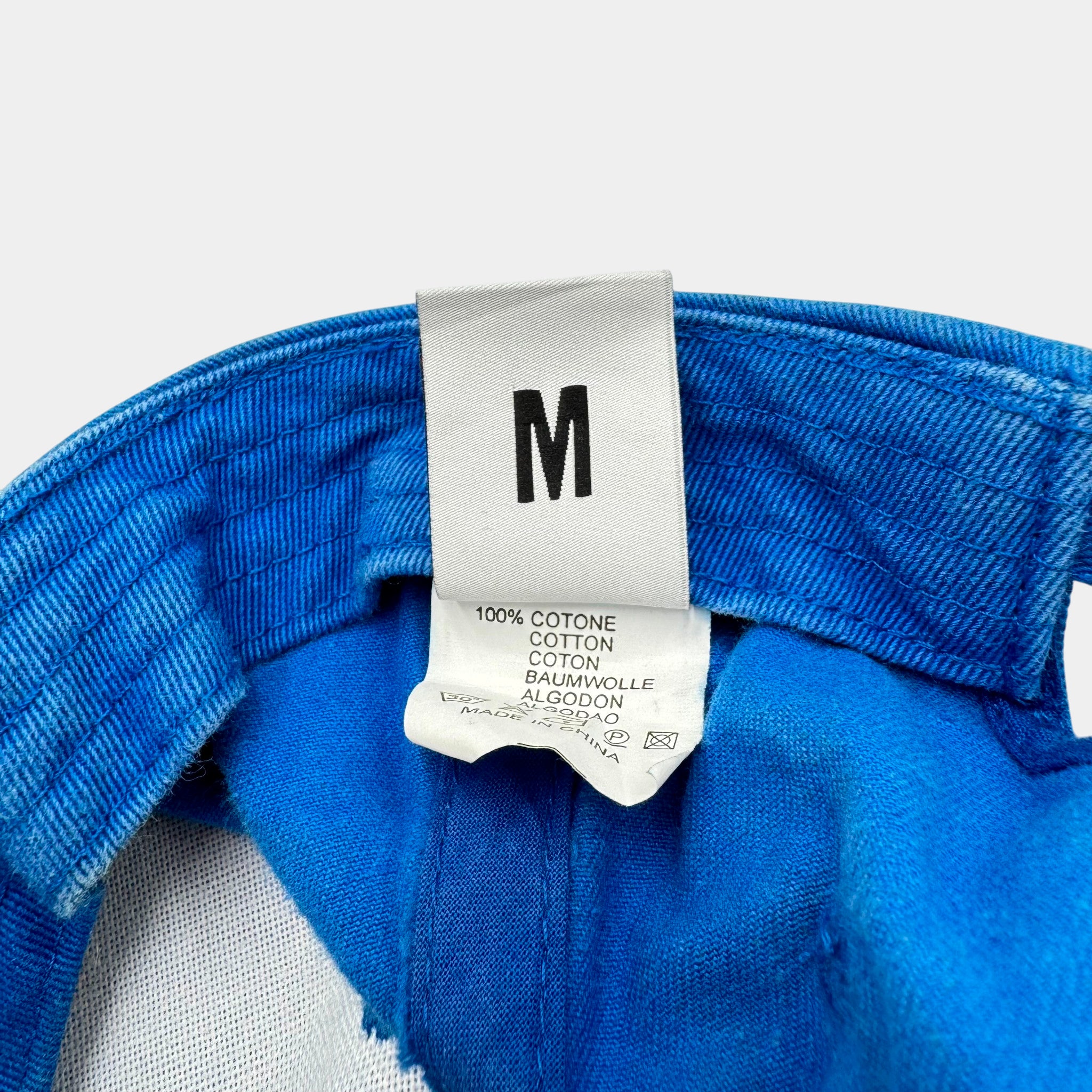 Dirk Bikkembergs 2000s Embroidered Blue and White Baseball Cap