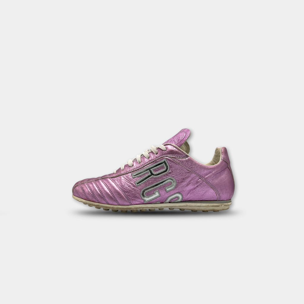 Dirk Bikkembergs Metallic Pink Soccer Sneakers