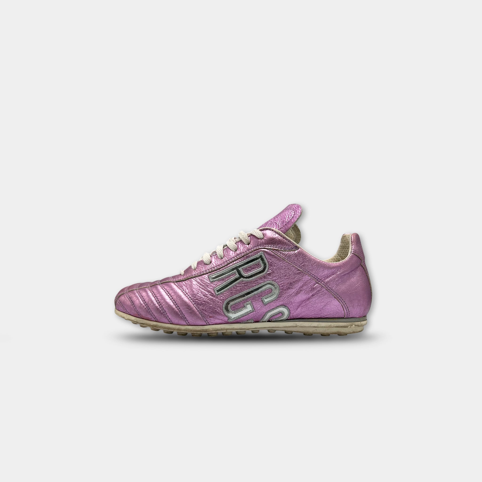 Dirk Bikkembergs Metallic Pink Soccer Sneakers