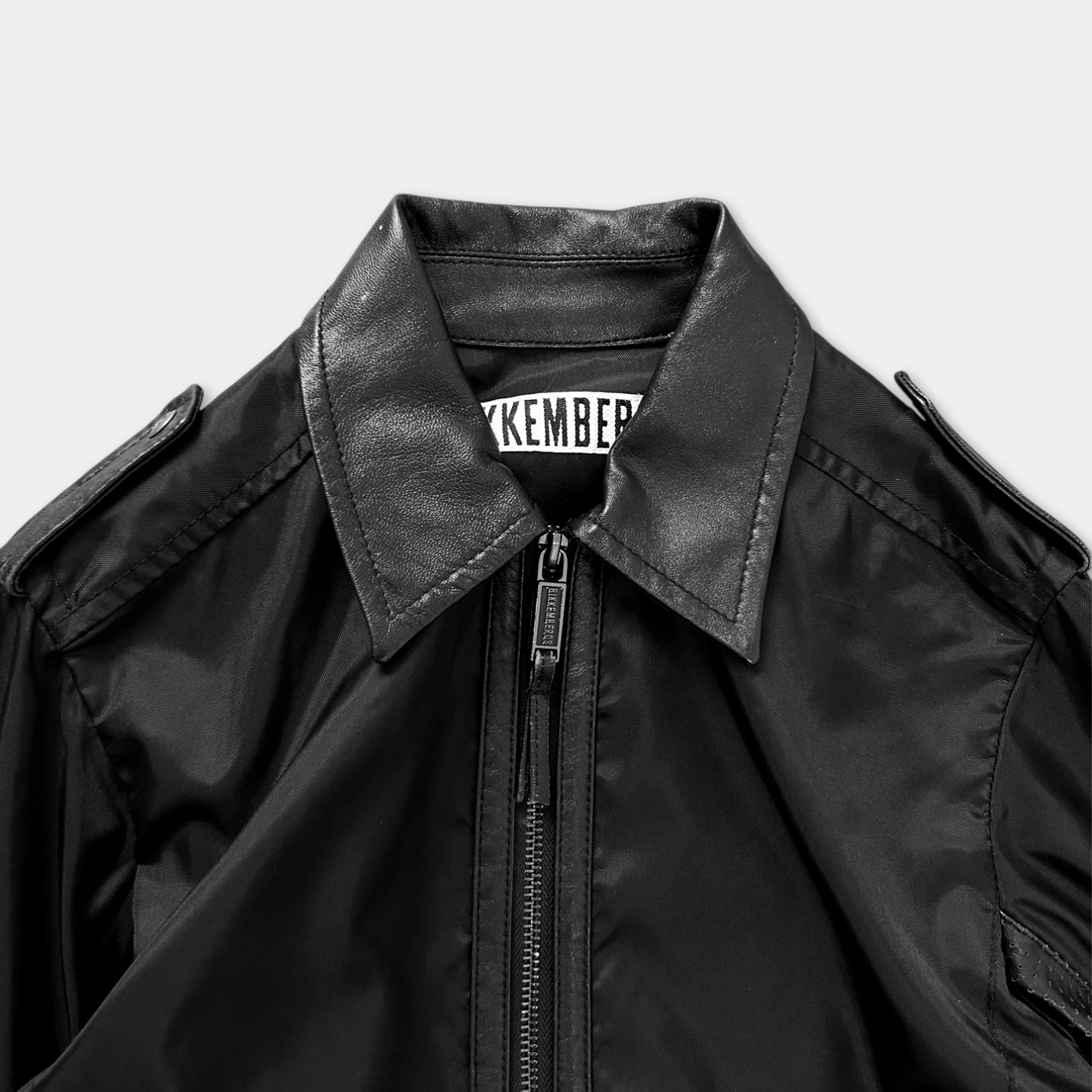 Dirk Bikkembers Jacket With Leather Appliqués