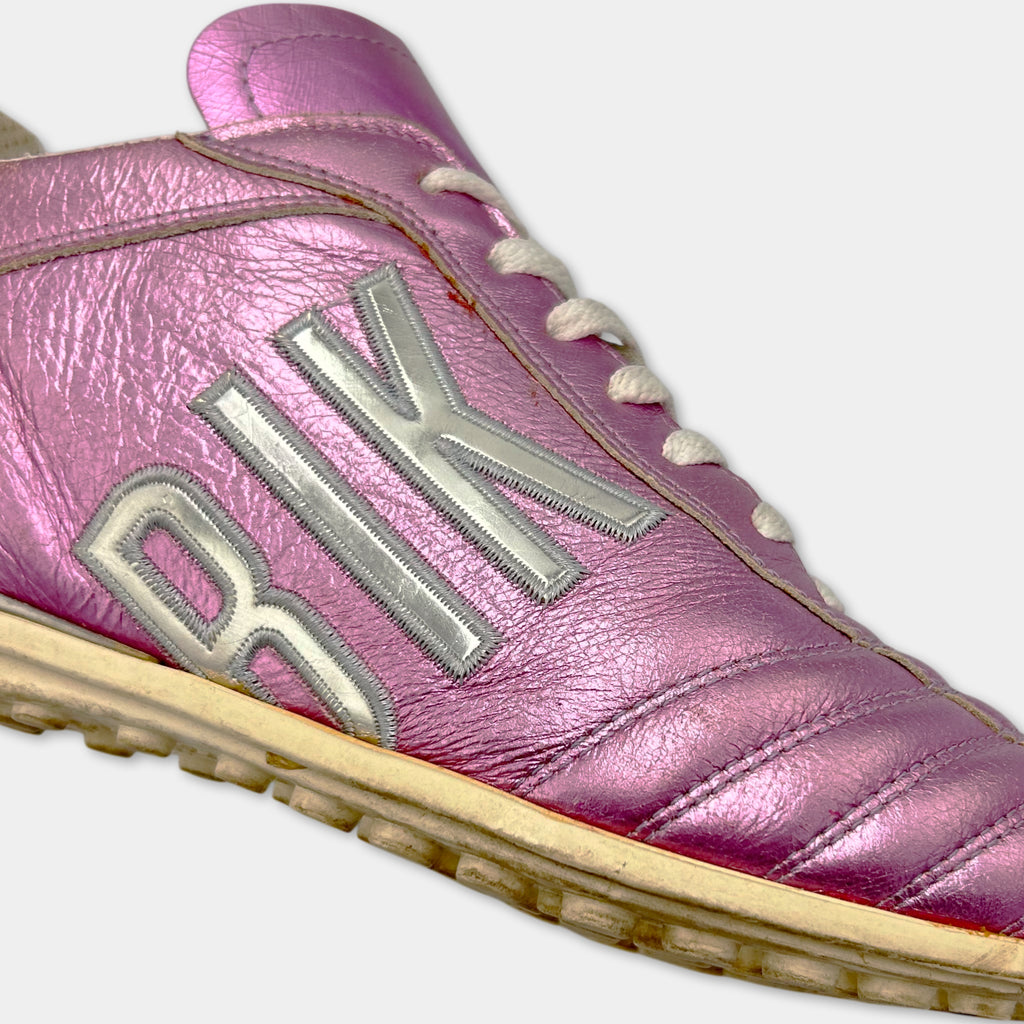 Dirk Bikkembergs Metallic Pink Soccer Sneakers