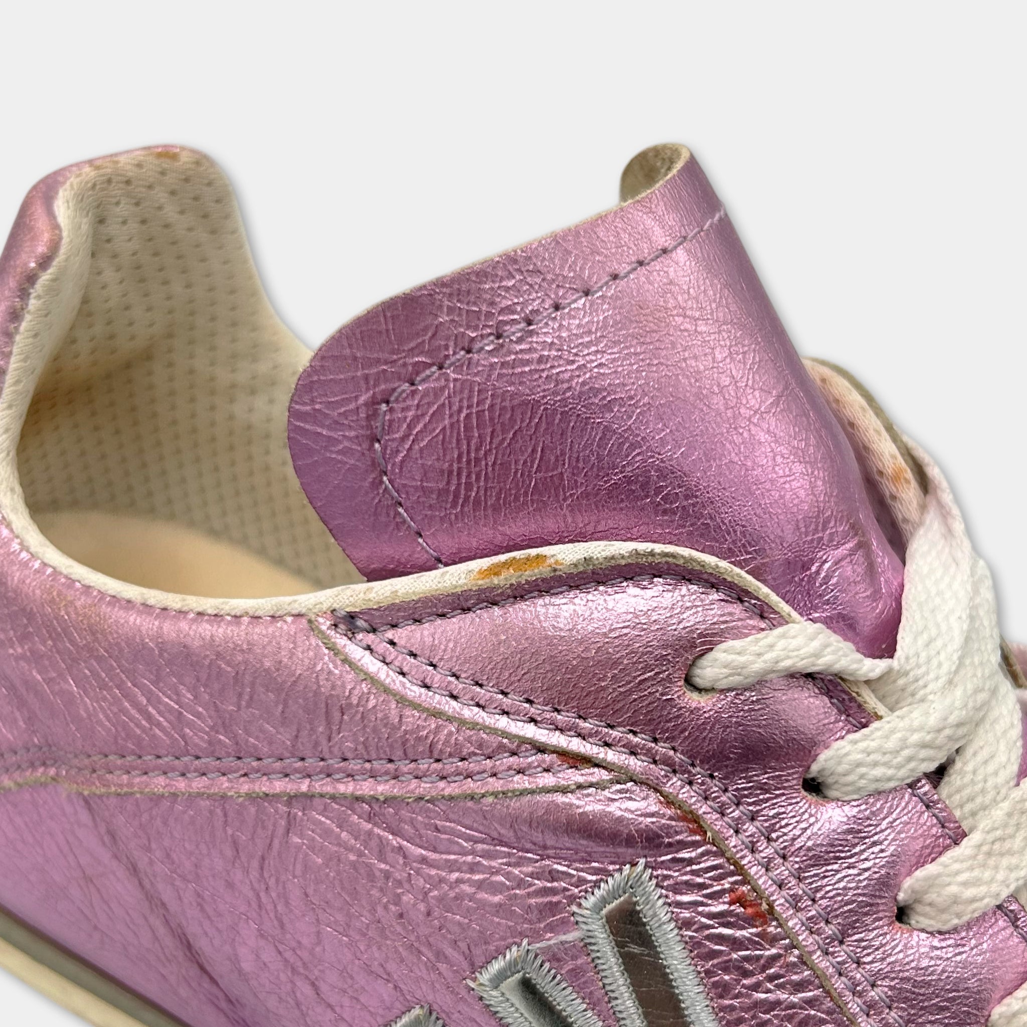 Dirk Bikkembergs Metallic Pink Soccer Sneakers