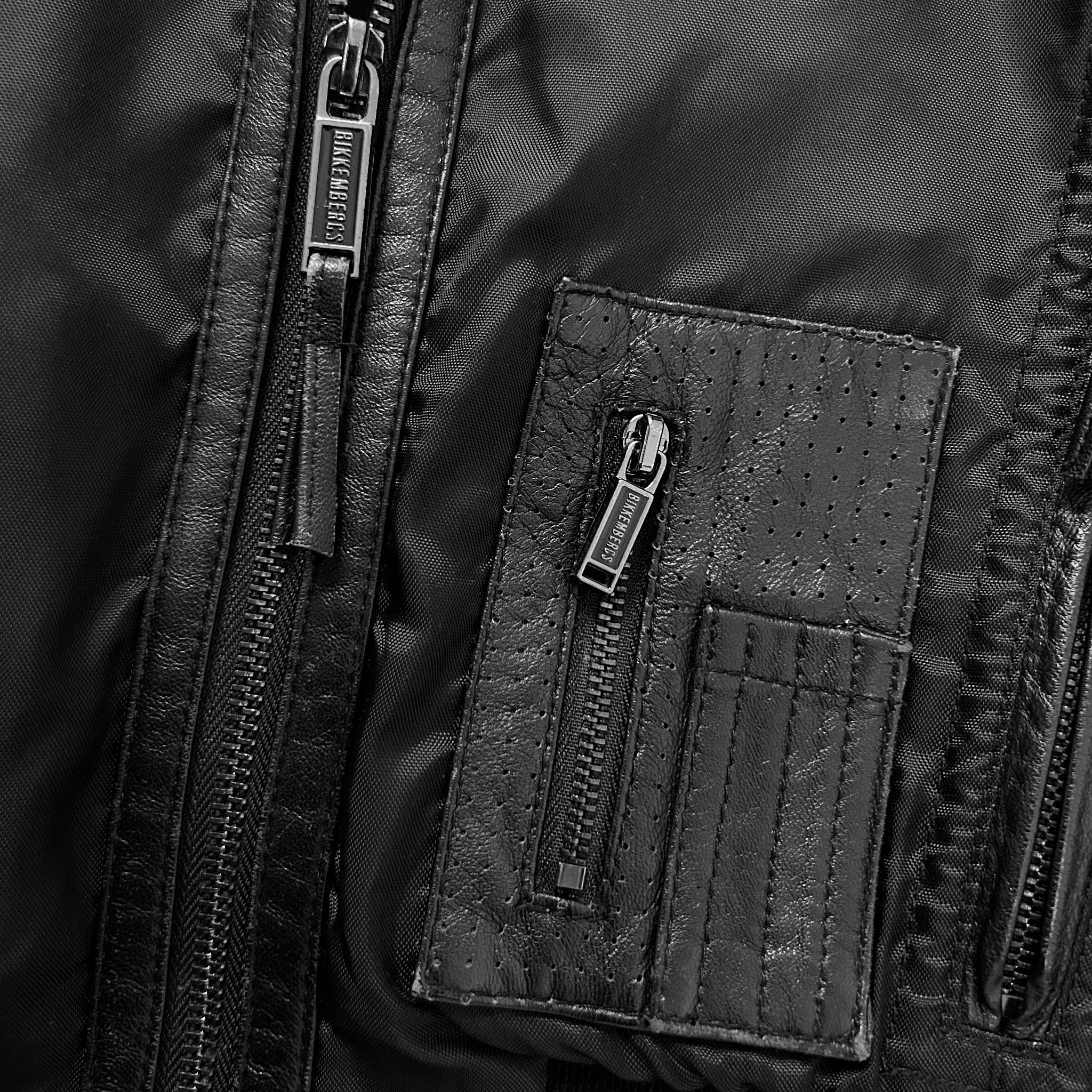 Dirk Bikkembers Jacket With Leather Appliqués