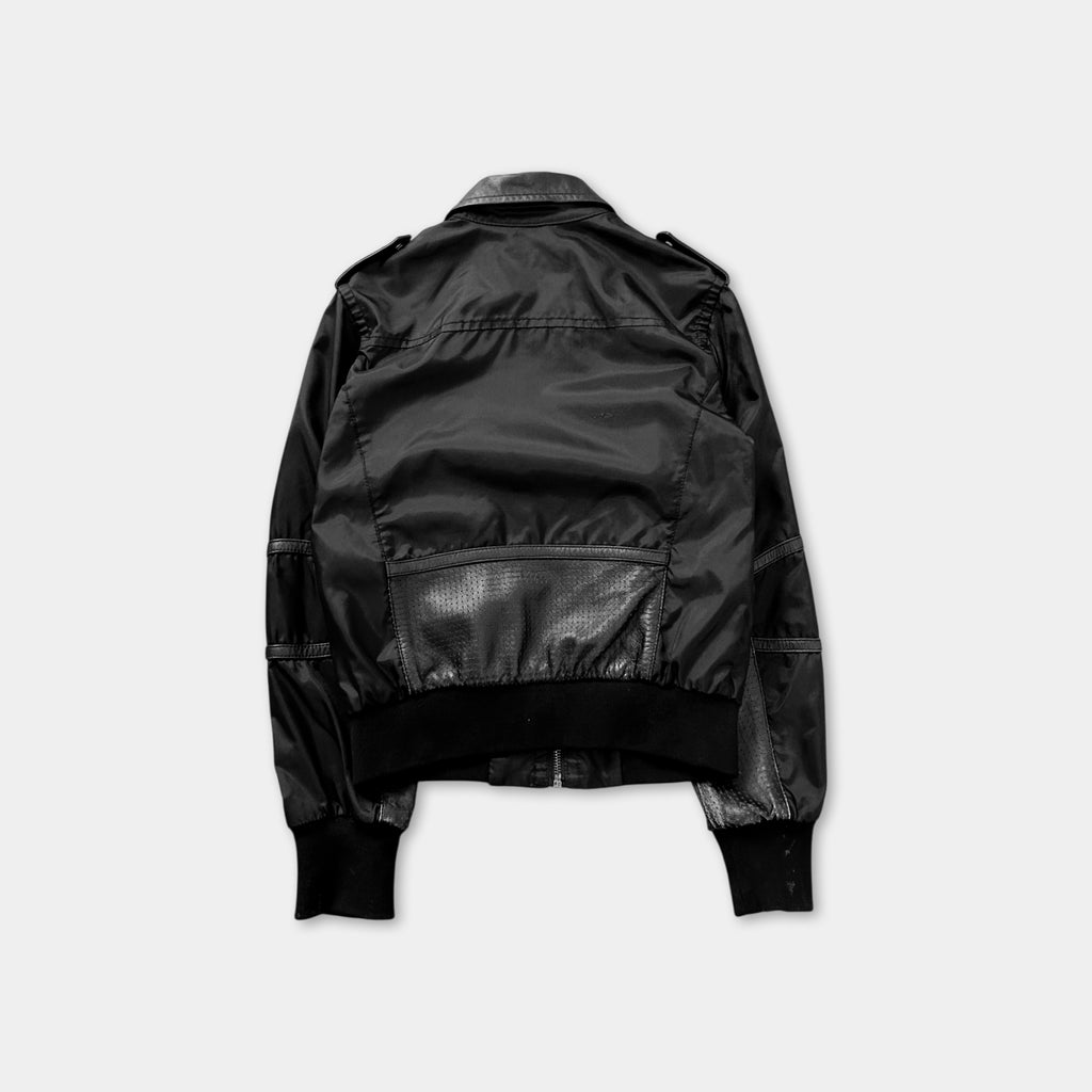 Dirk Bikkembers Jacket With Leather Appliqués