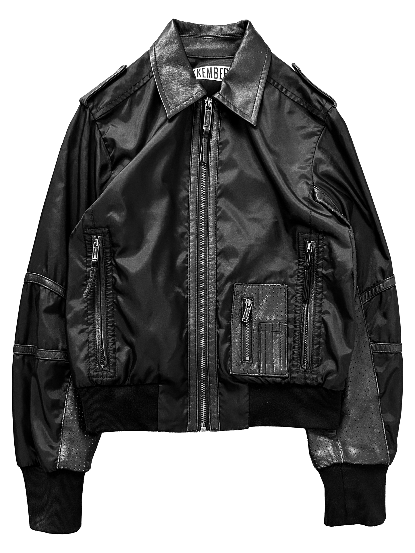 Dirk Bikkembers Jacket with Leather Appliqués (XS)