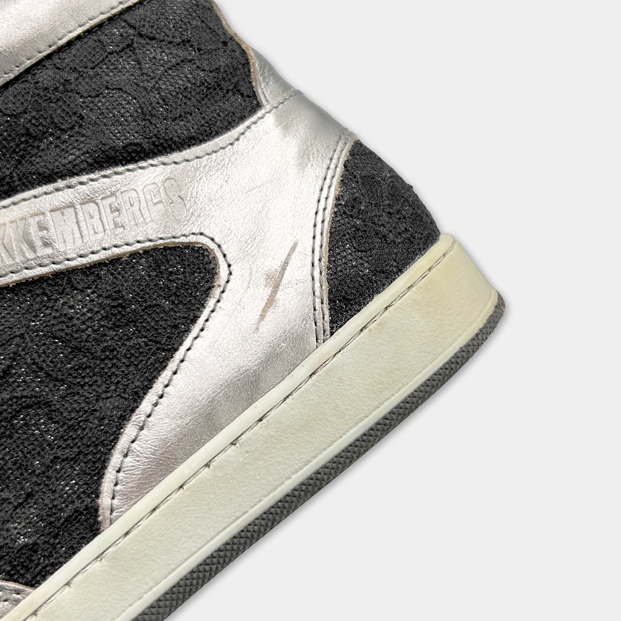 Dirk Bikkembergs Silver Black High Sneakers