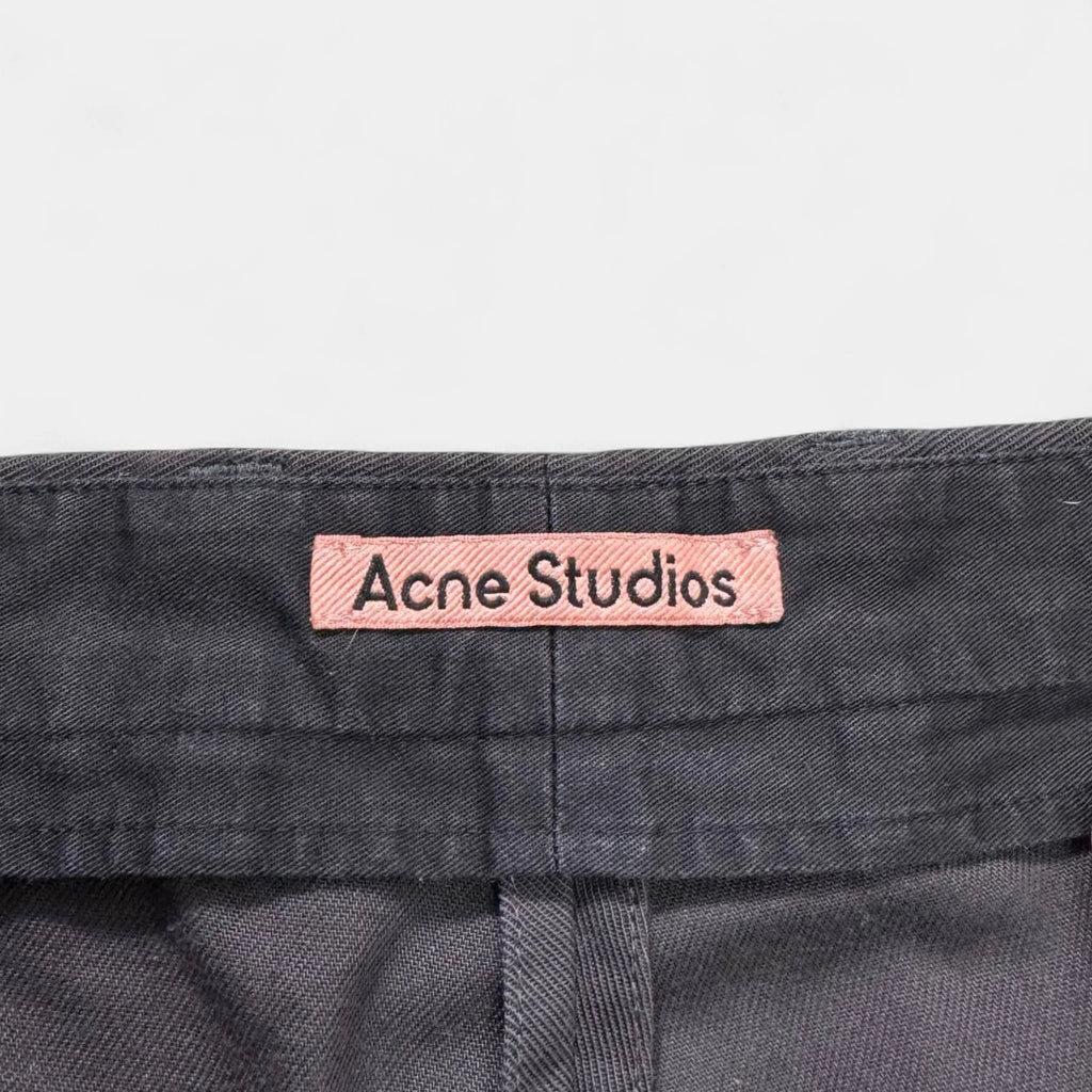 Acne Studios Straight Leg Cotton Twill Trousers