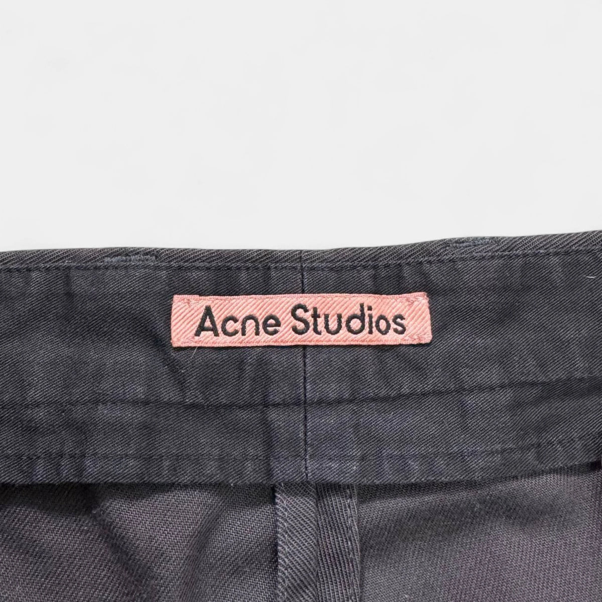 Acne Studios Straight Leg Cotton Twill Trousers