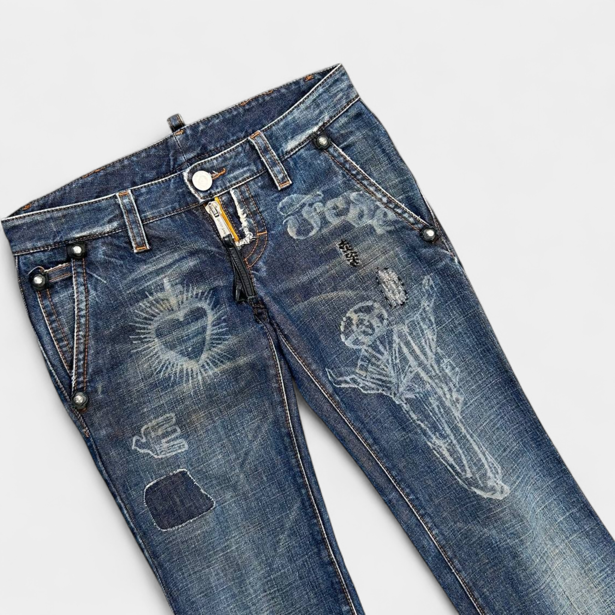 Dsquared2 FW2005 "I Love Jesus" Patchwork Denim