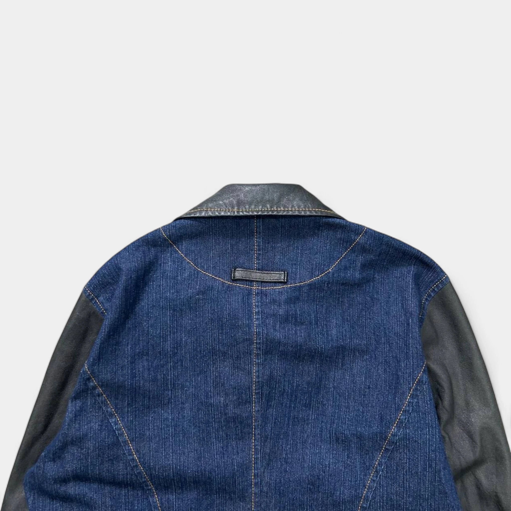 Jean Paul Gaultier Homme Denim and Leather Jacket