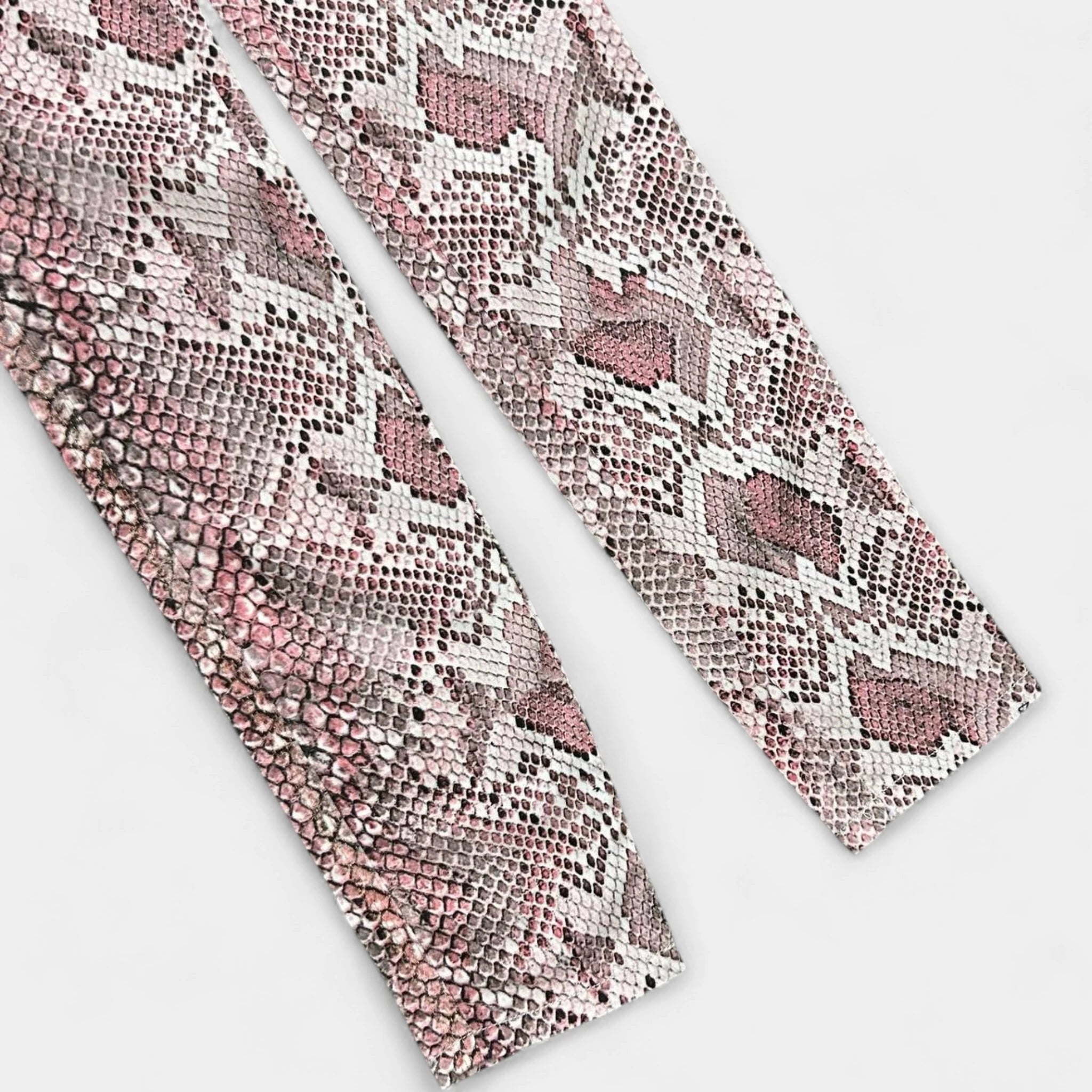 Just Cavalli Pink Snake Print Skinny Denim Pants