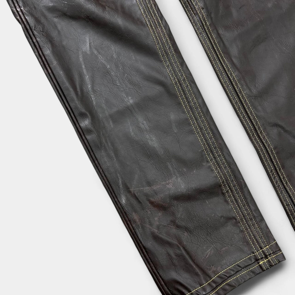 Y Project Brown Vegan Leather Pants