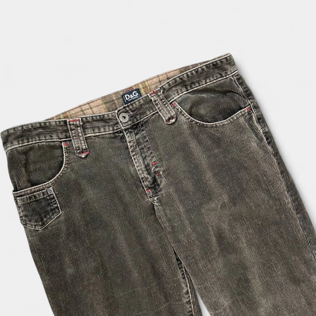 Dolce & Gabbana Brown Corduroy Pants