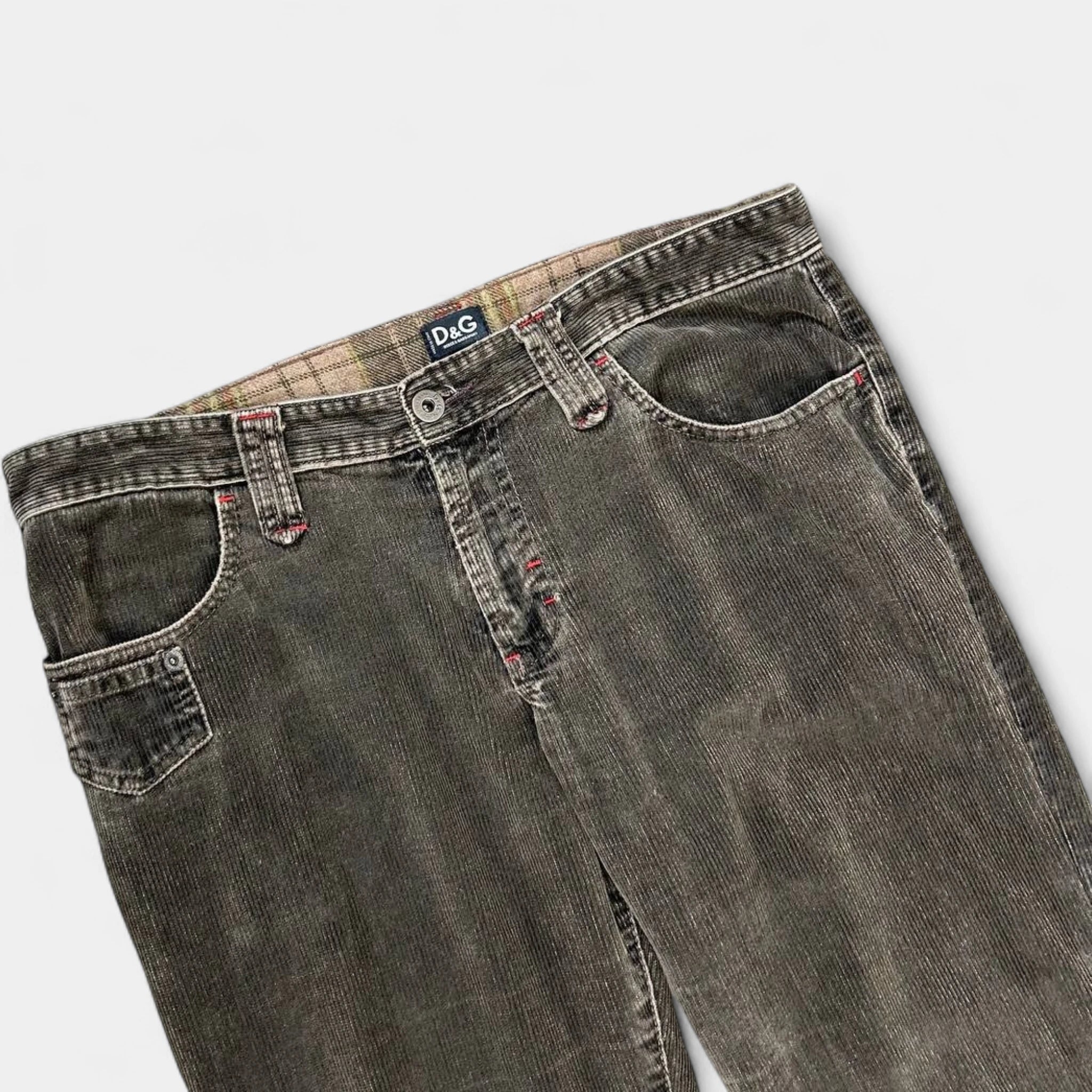 Dolce & Gabbana Brown Corduroy Pants