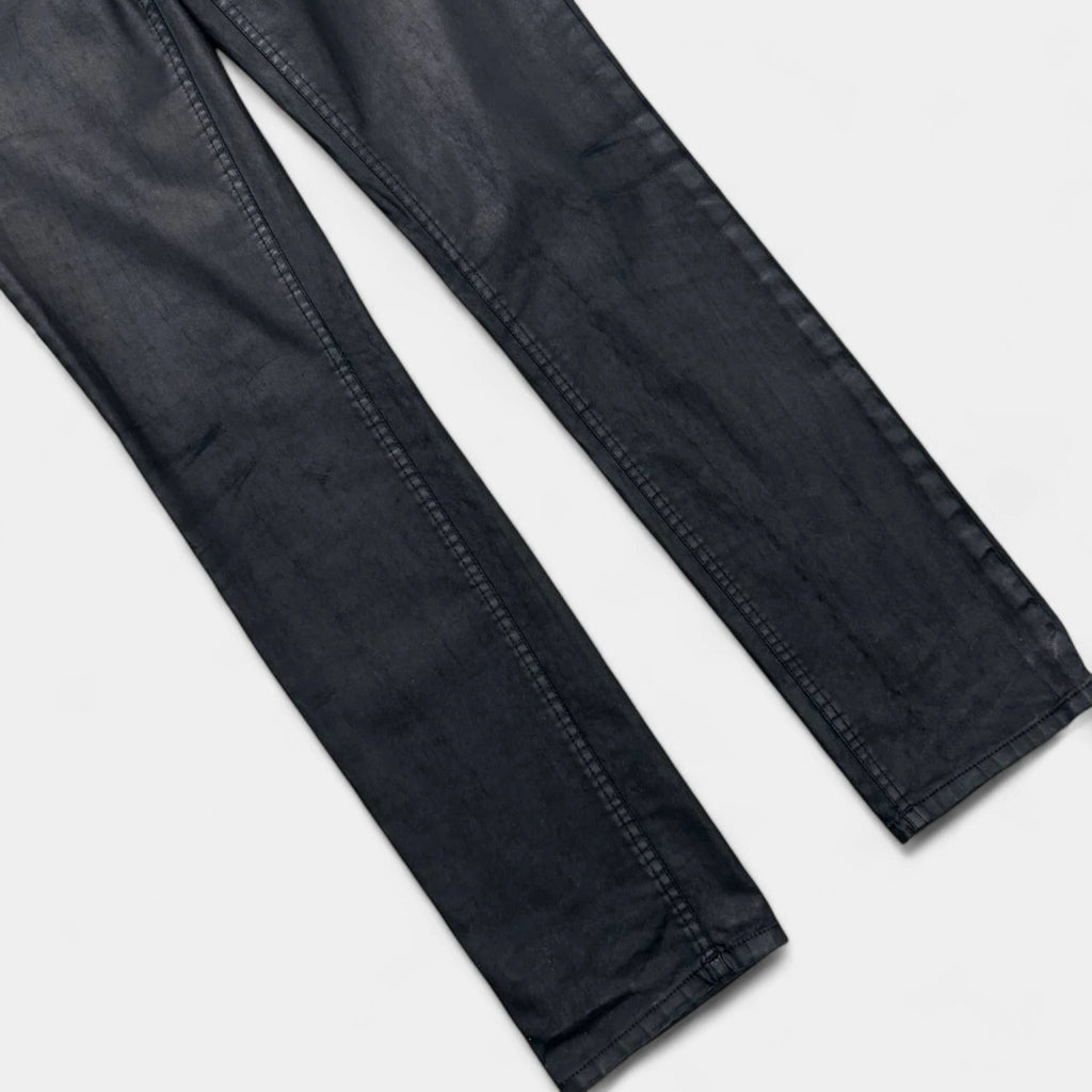 Acne Studios Vintage Avant-Garde Black Coated Denim Skinny Jeans