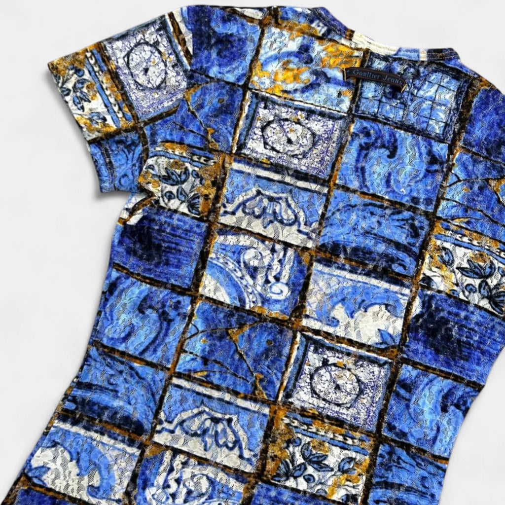 Jean Paul Gaultier 90's Floral Mesh T-Shirt