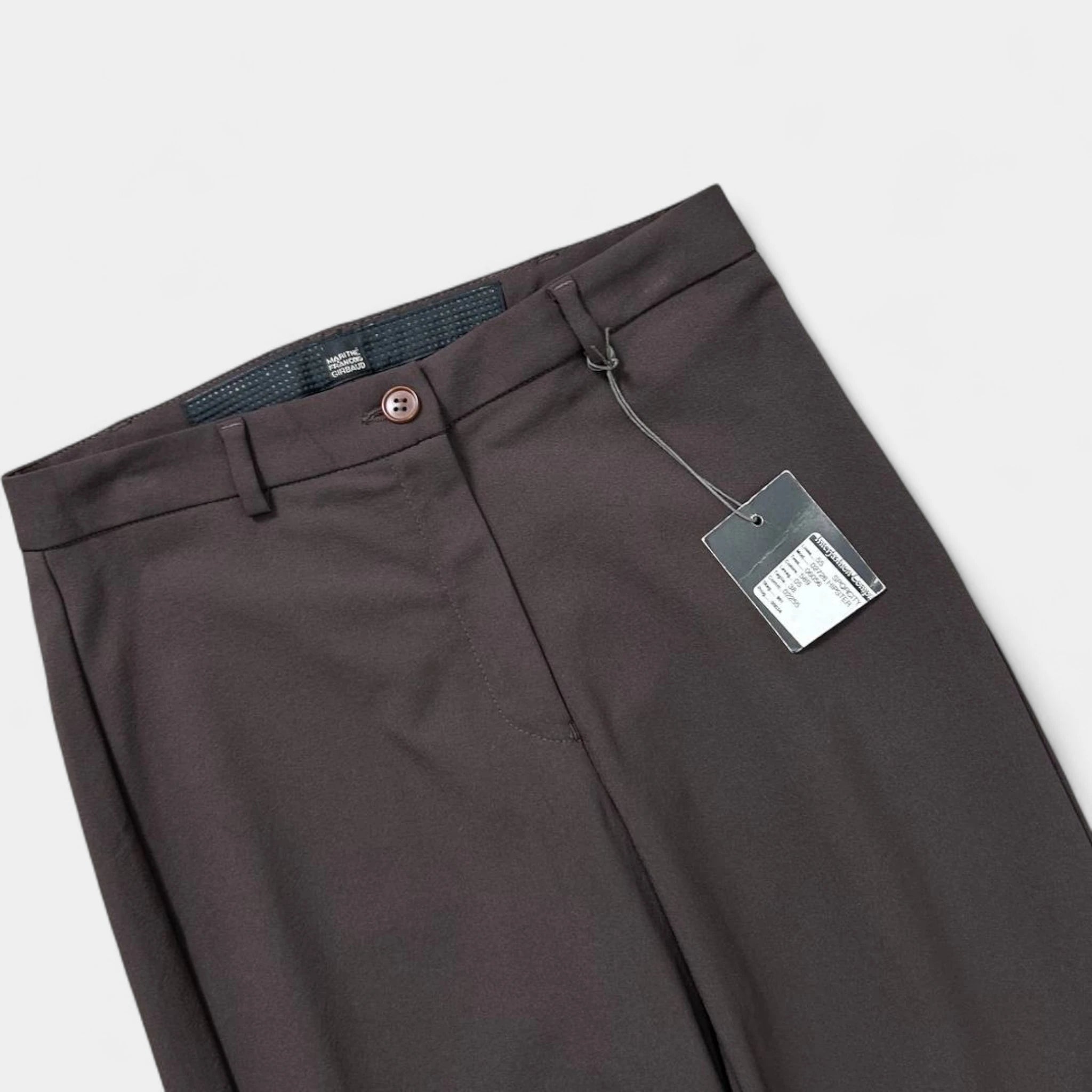 Marithé + François Girbaud Classic Elegant Brown Nylon Pants