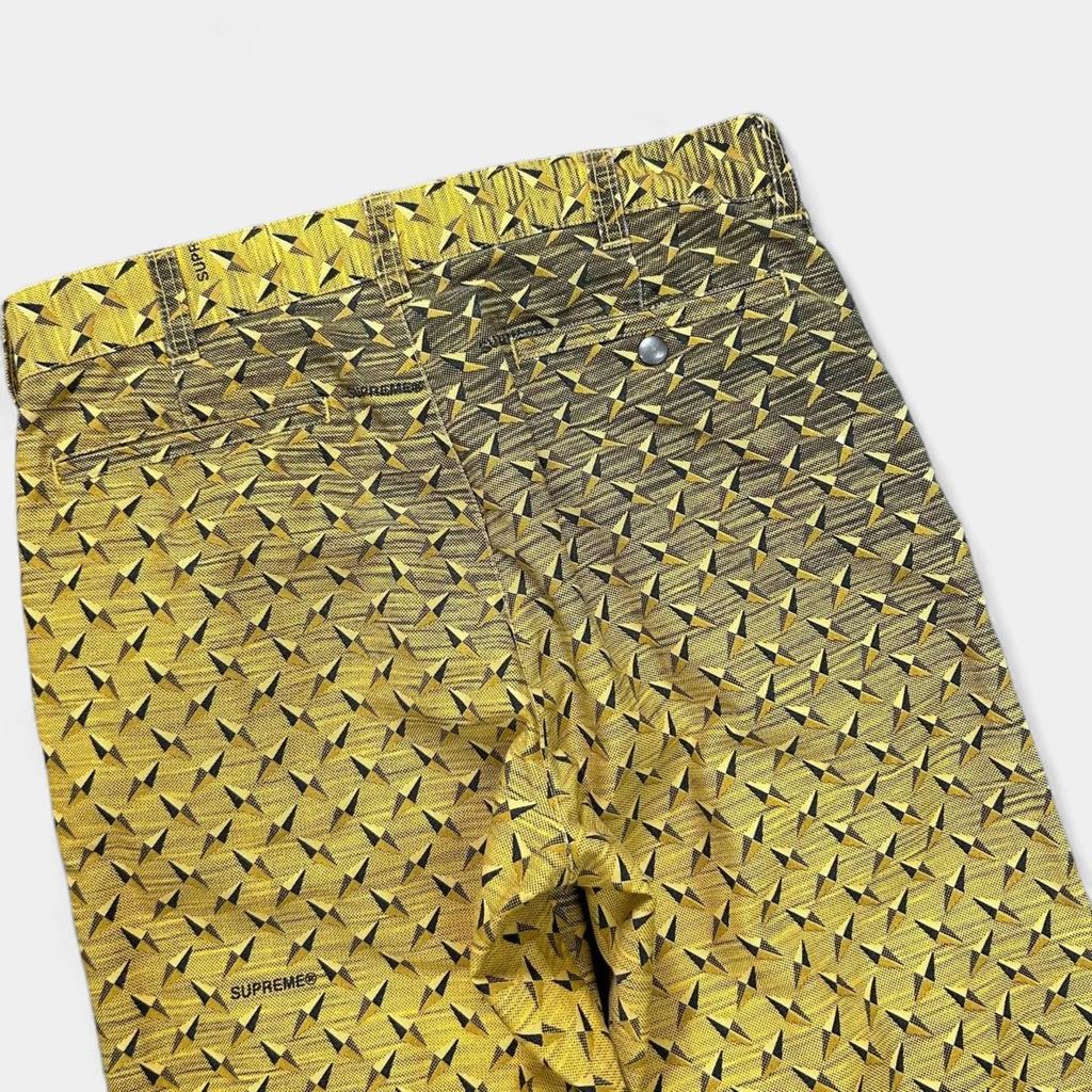 Supreme SS19 Diamond Plate Double Knee Yellow Pants