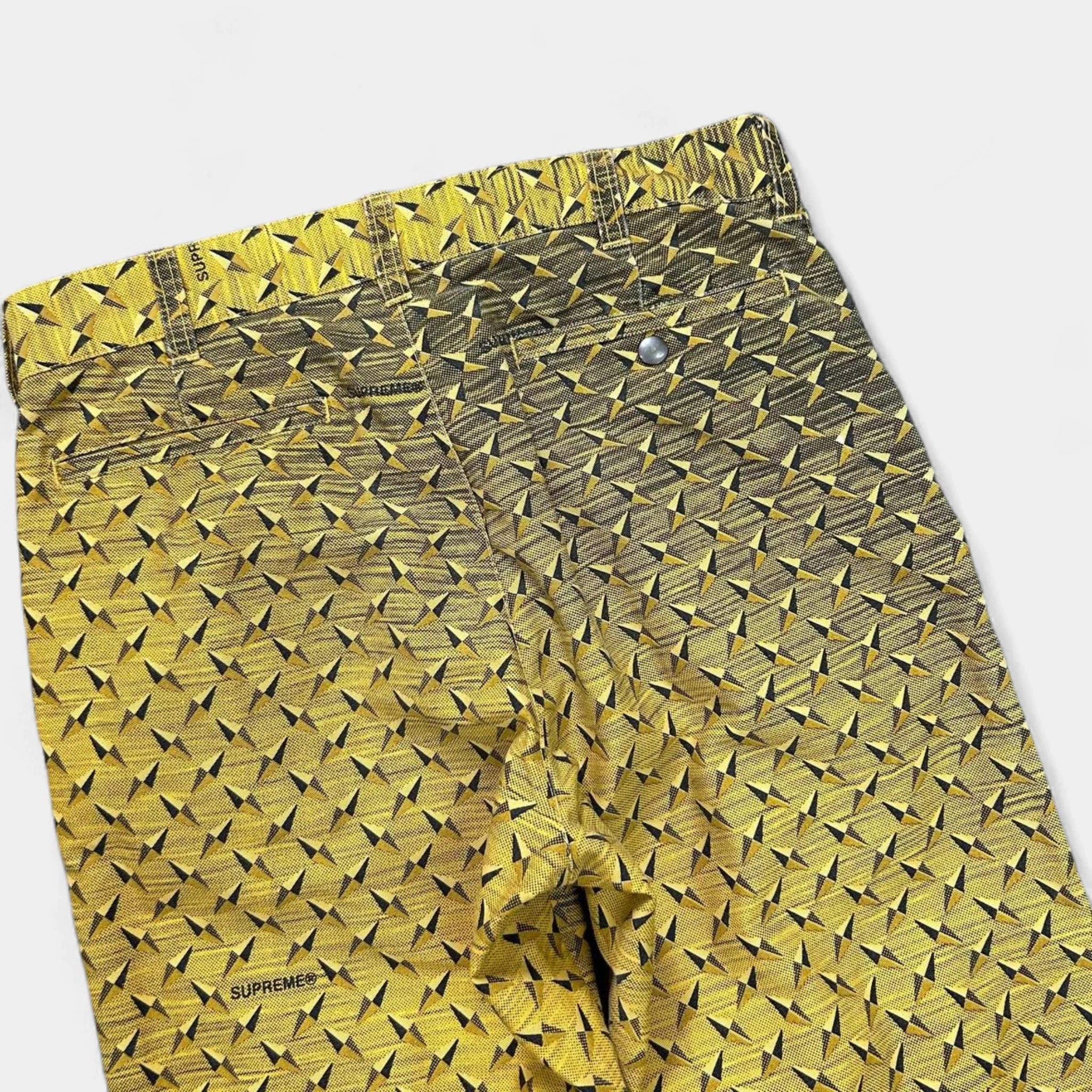 Supreme SS19 Diamond Plate Double Knee Yellow Pants