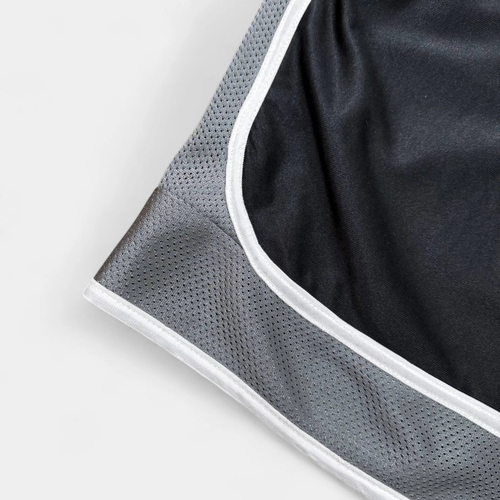 EA7 Emporio Armani Black Mesh Basketball Shorts