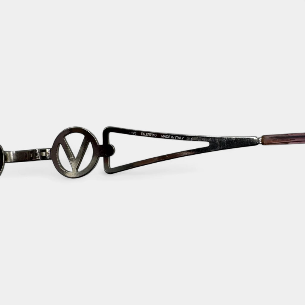 Valentino 90s Gradient Oval Sunglasses with V-Logo
