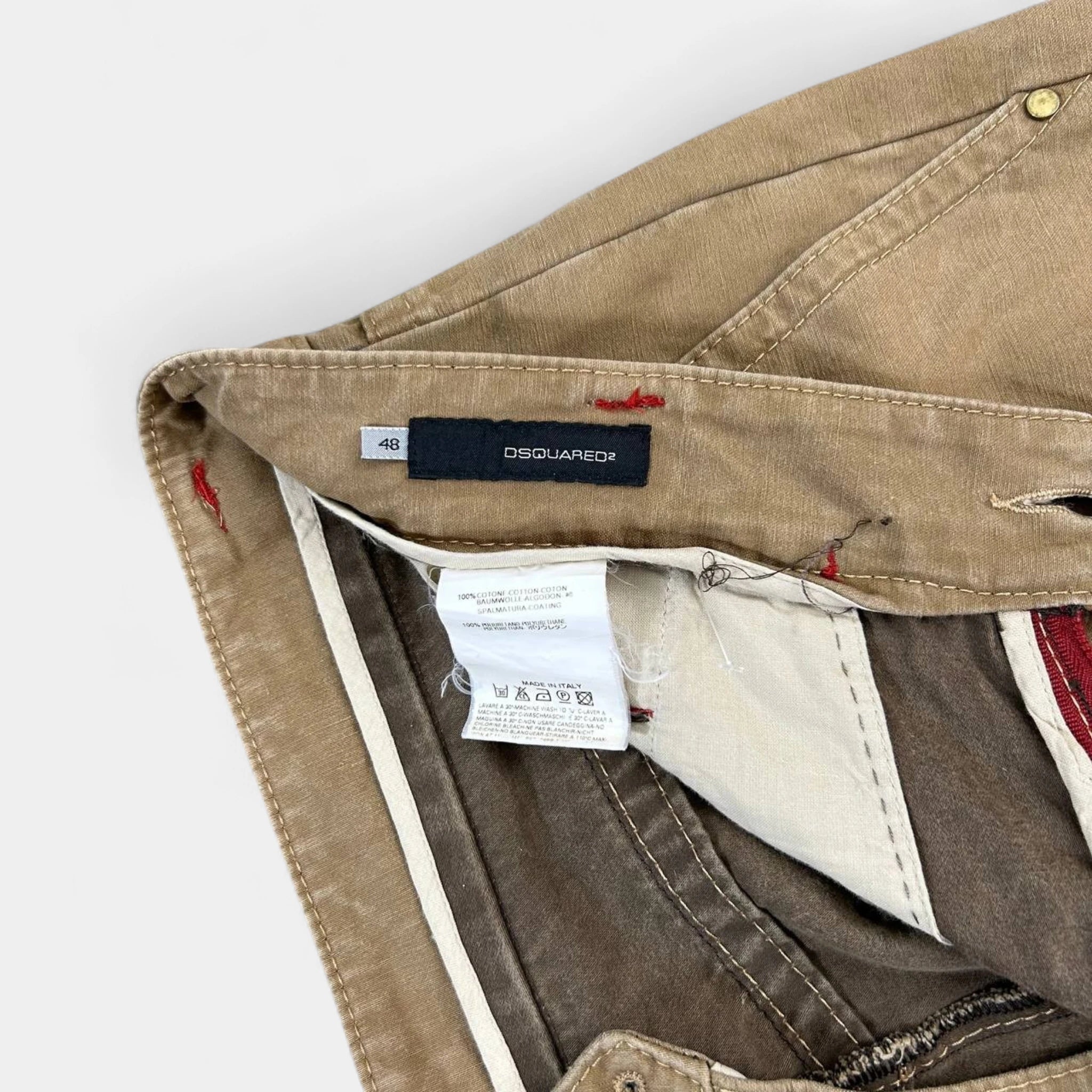 Dsquared2 AC/DC 2000s Beige Pants