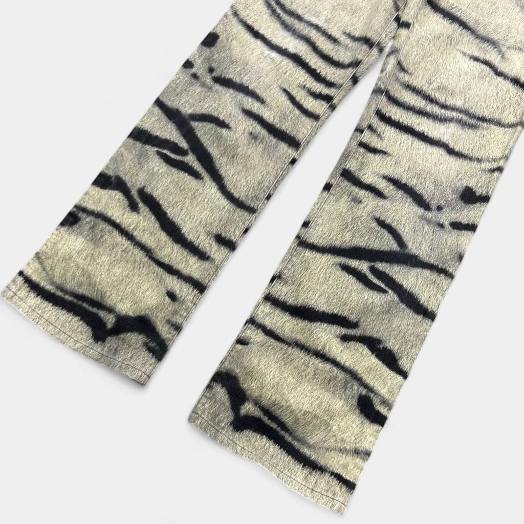 Just Cavalli 2000s Tiger Print Flared Pants