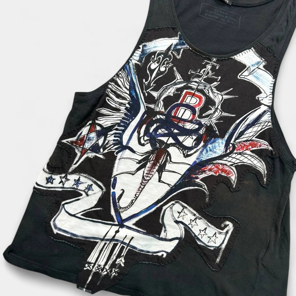 Balmain SS11 Graphic Tanktop by Christophe Decarnin