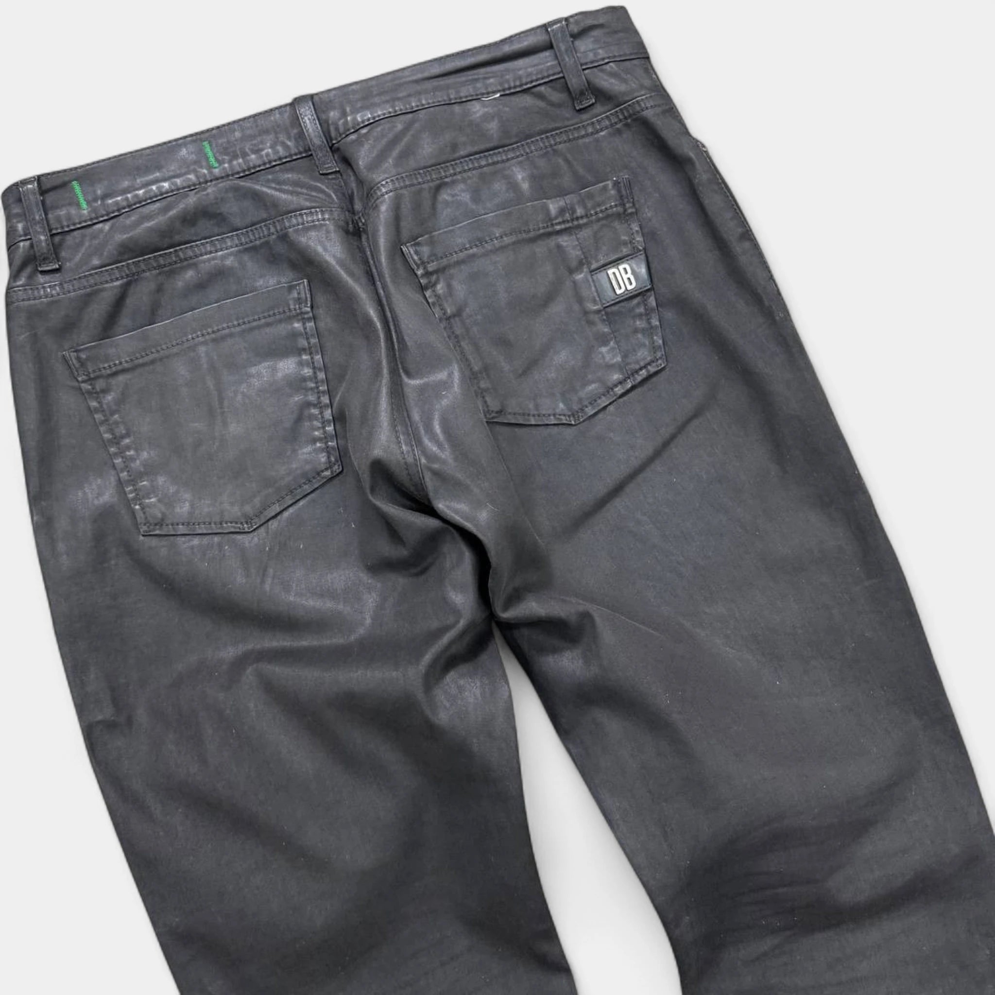 Dirk Bikkembergs Dark Grey Coated Pants