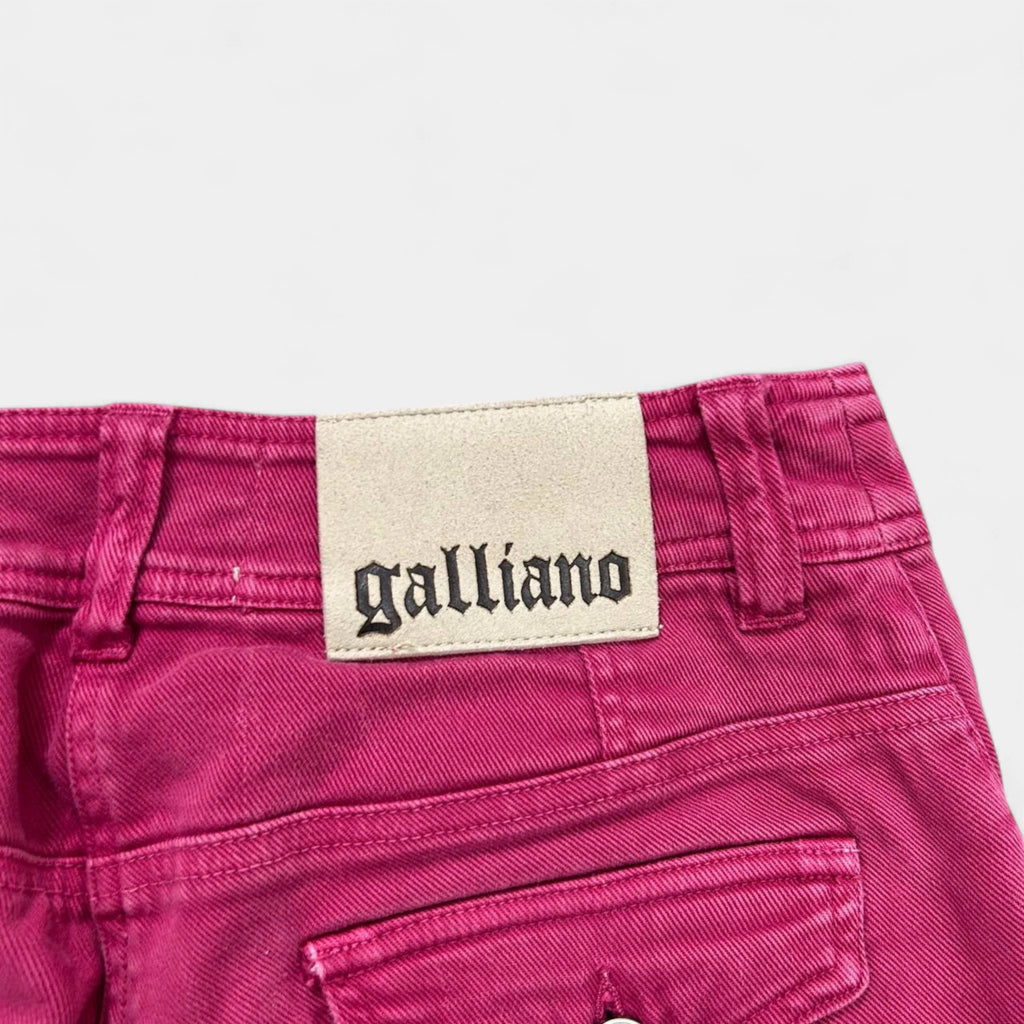 Galliano 2000's Pink Zipper Pants