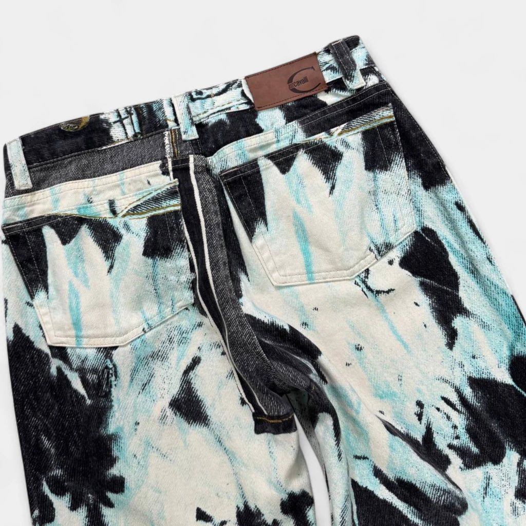 Just Cavalli Tie-Dye Acid-Wash Jeans