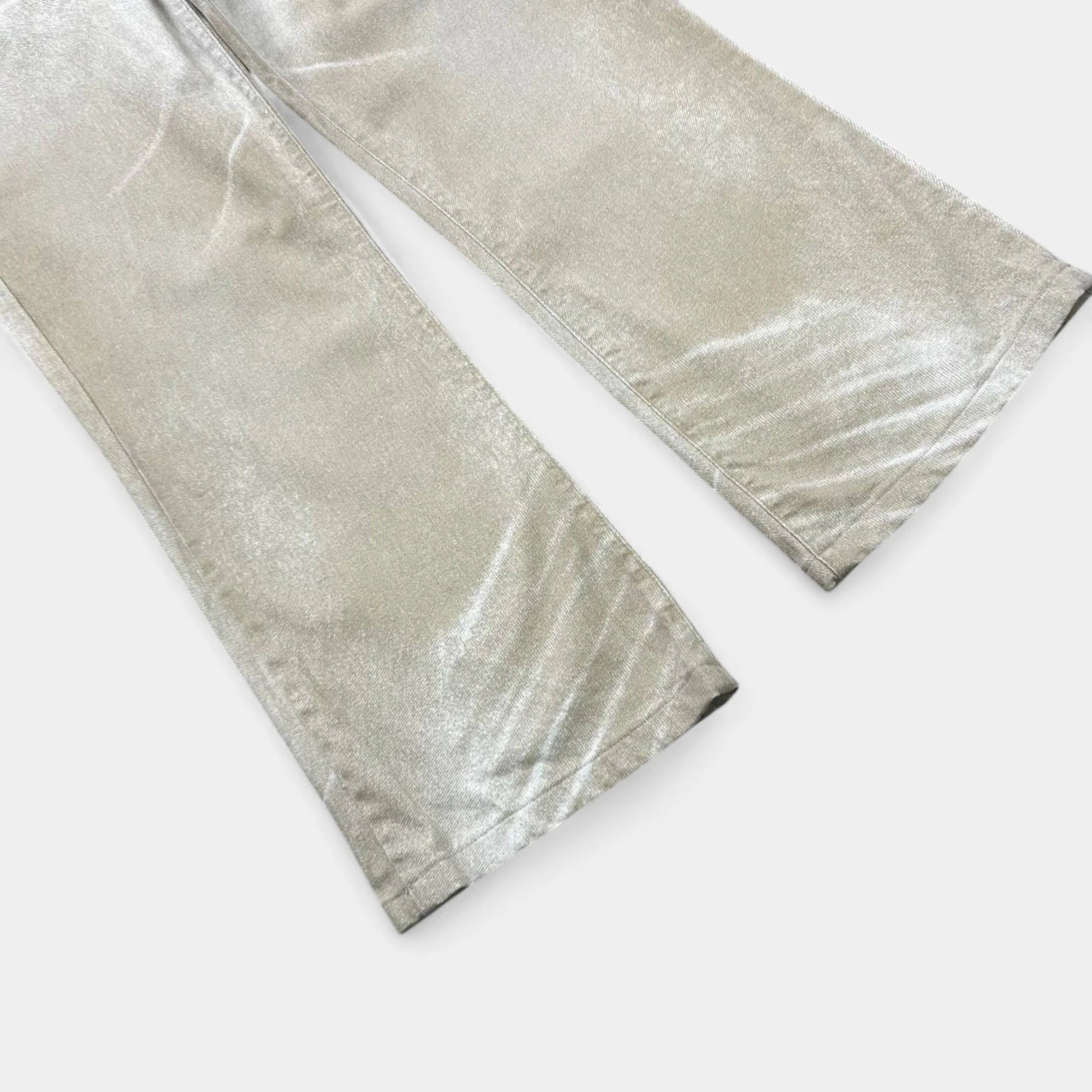 Just Cavalli Baggy Beige Denim Print Effect Jeans