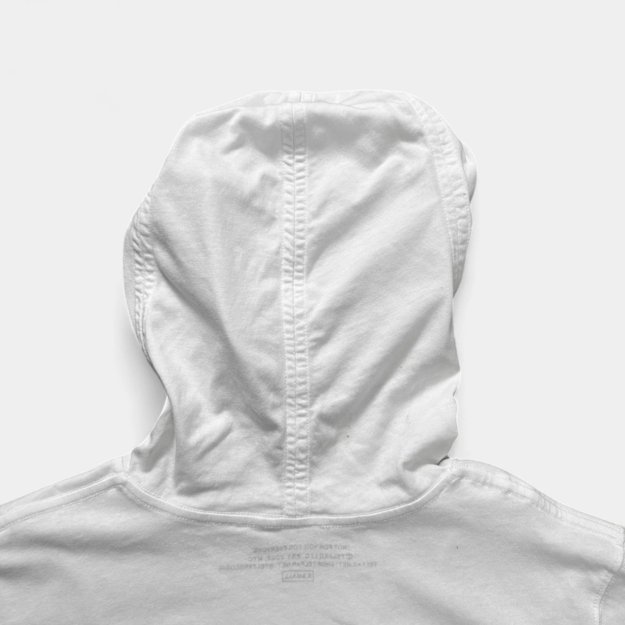 Telfar Loose White Cotton Hooded T-Shirt