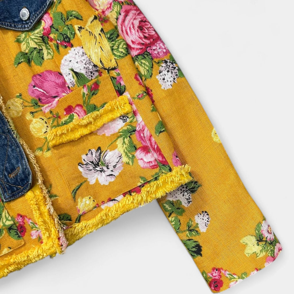 Dolce & Gabbana Floral Yellow Women's Coat