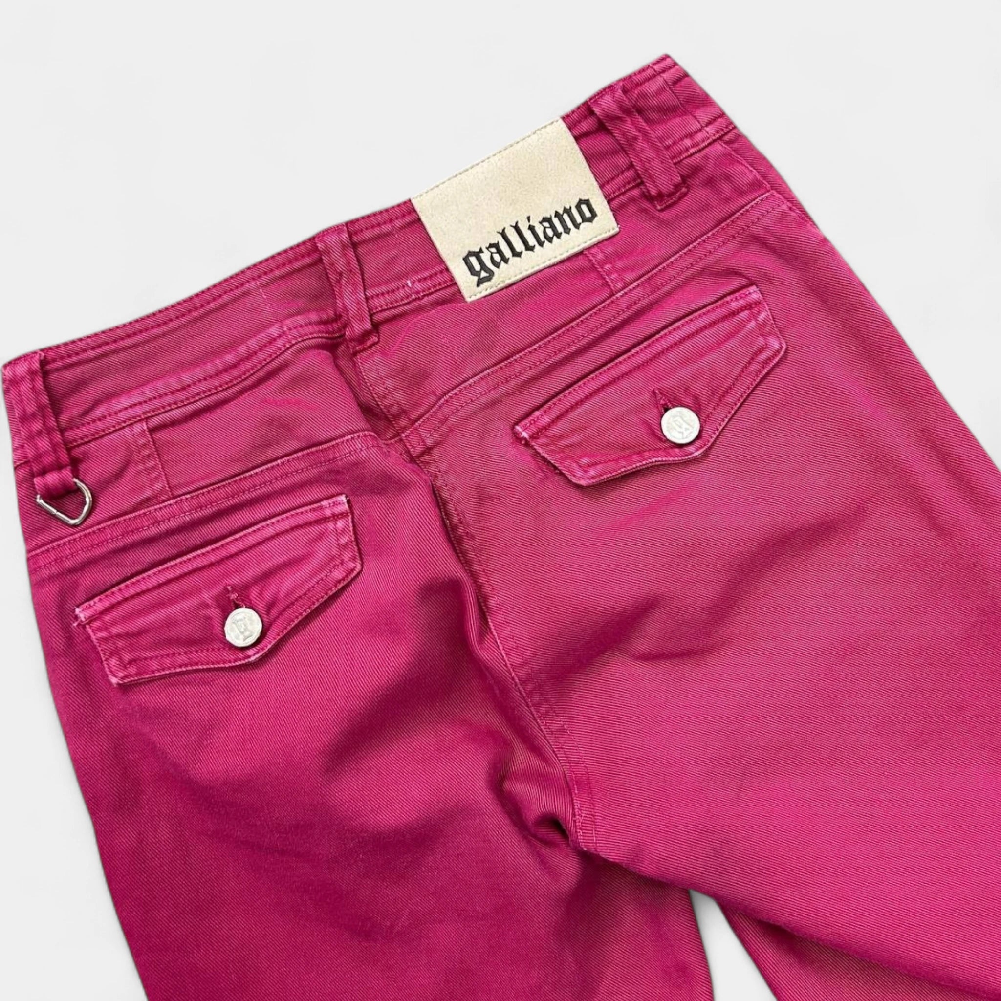 Galliano 2000's Pink Zipper Pants