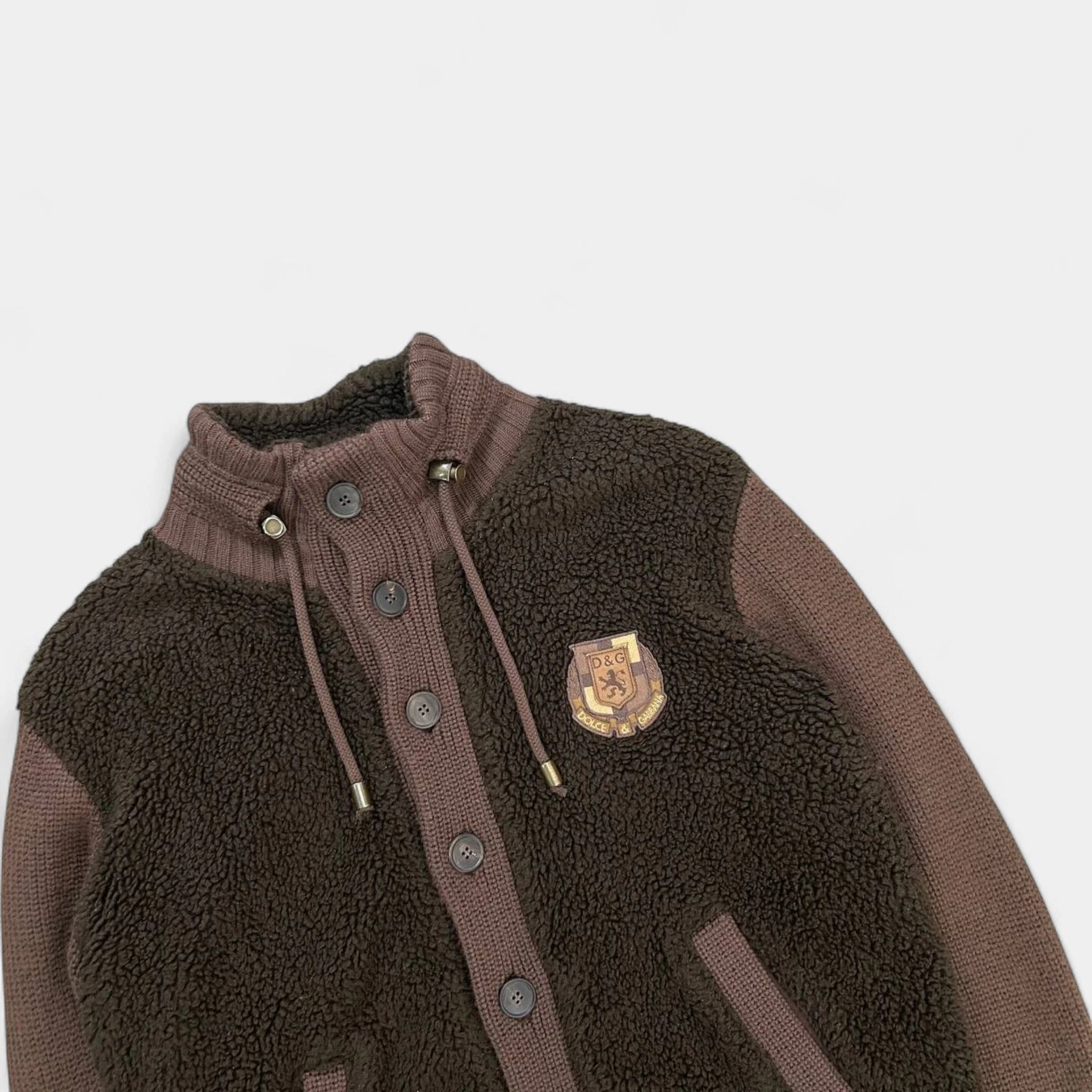 Dolce & Gabbana 2000's Brown Fleece Jacket