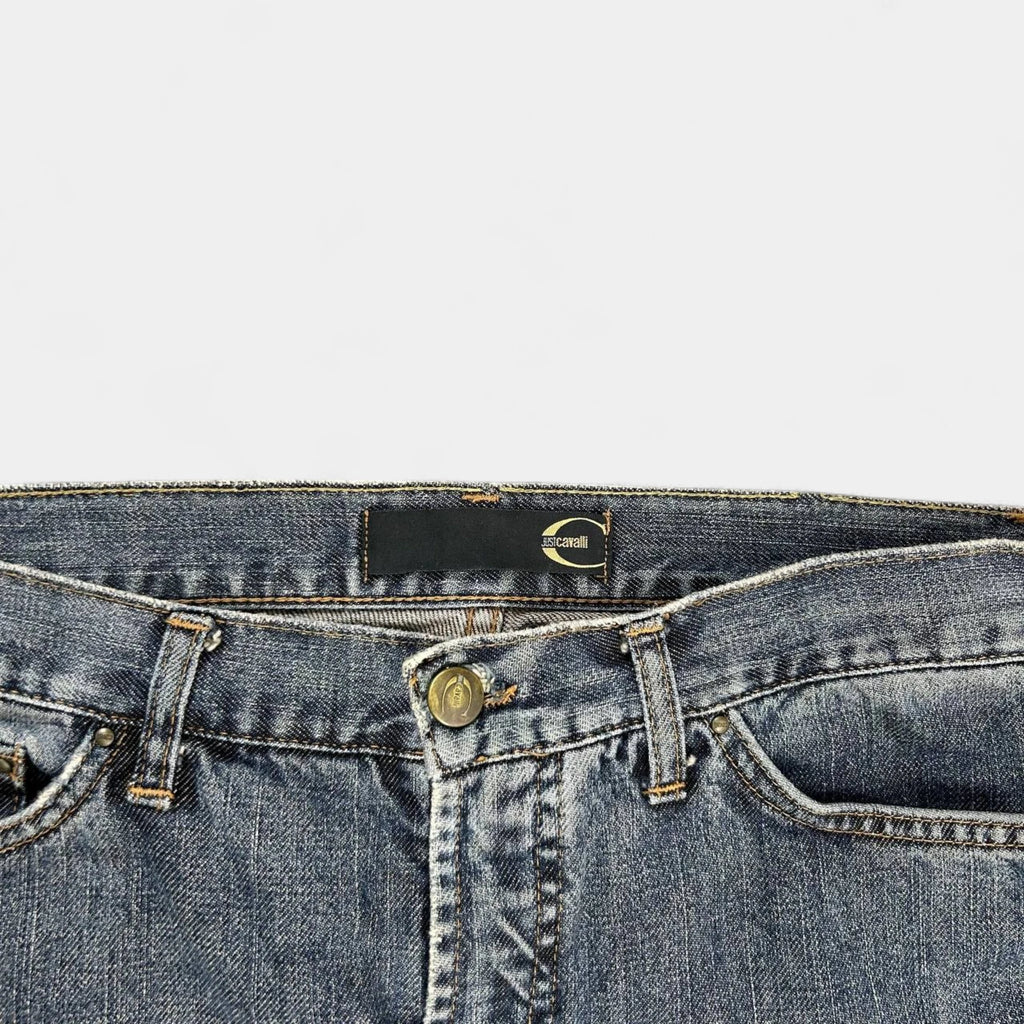 Just Cavalli Denim Snakeskin Patchwork Jeans