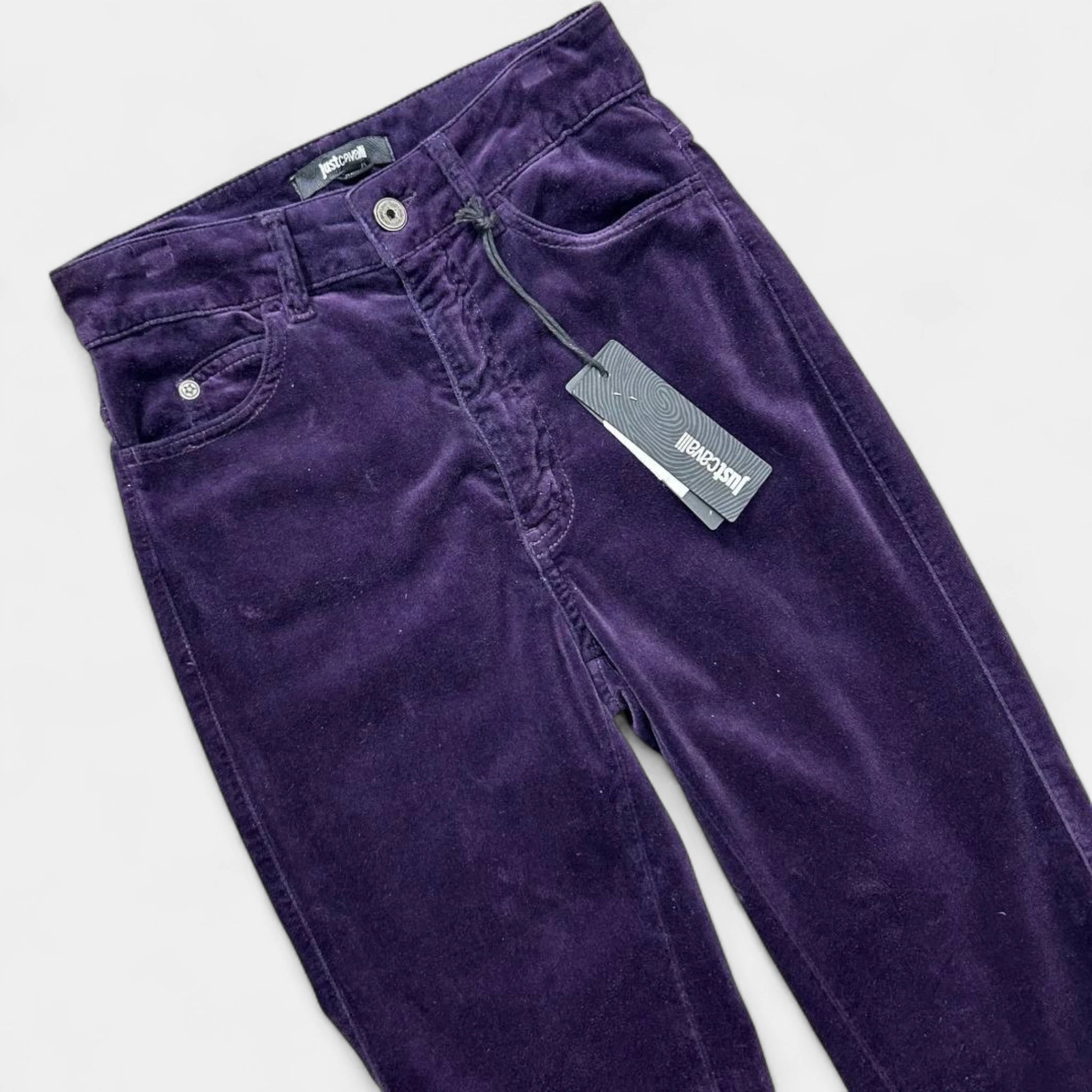 Just Cavalli Purple Velour Pants