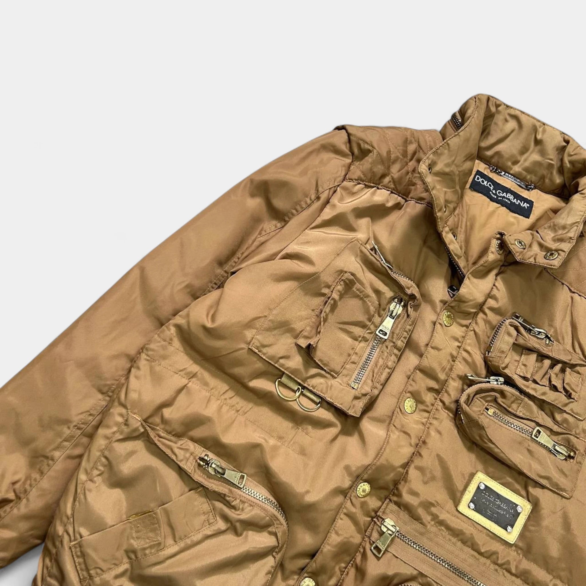 Dolce & Gabbana 2010s Brown Cargo Nylon Jacket