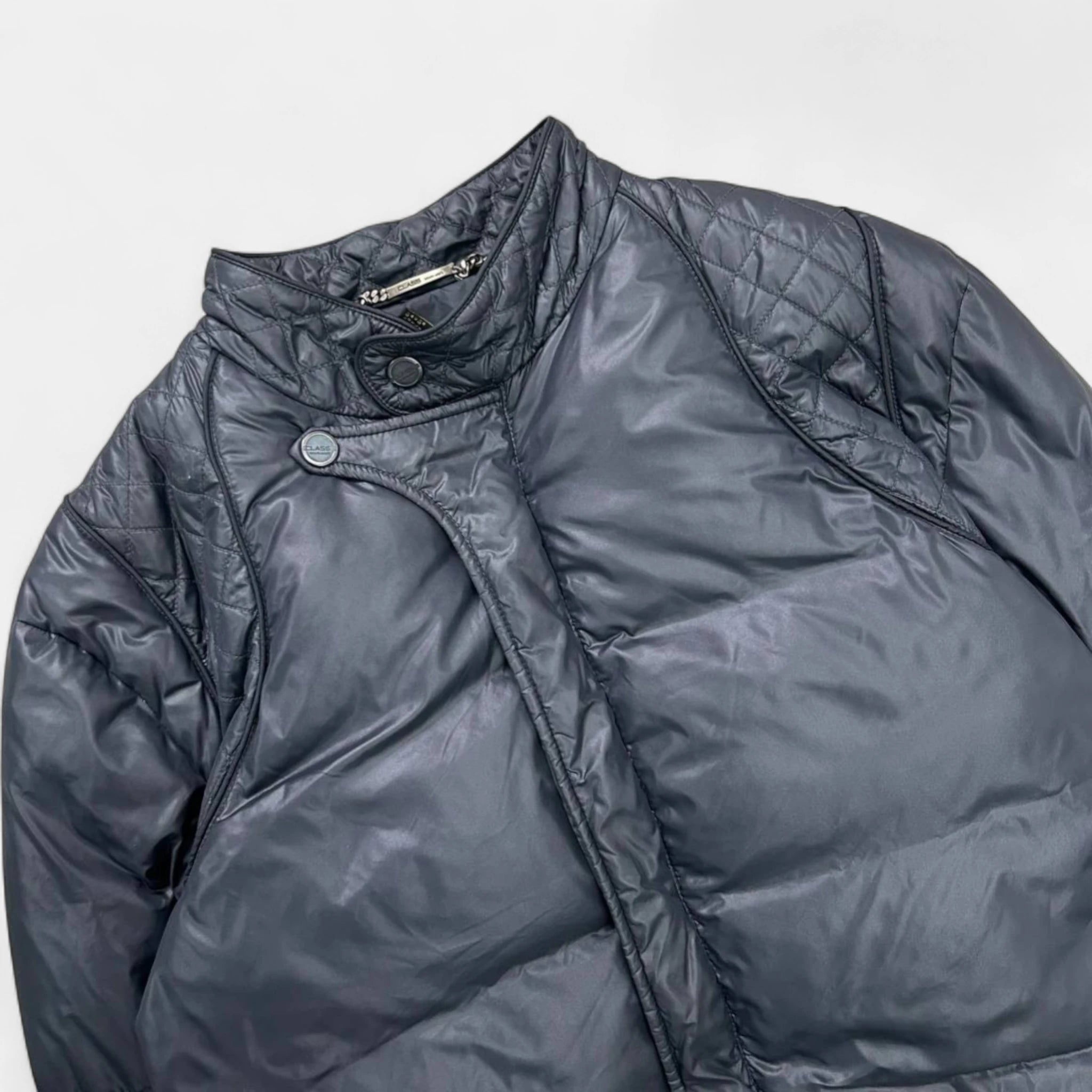 Cavalli Class 2000's Quilted Navy Jacket
