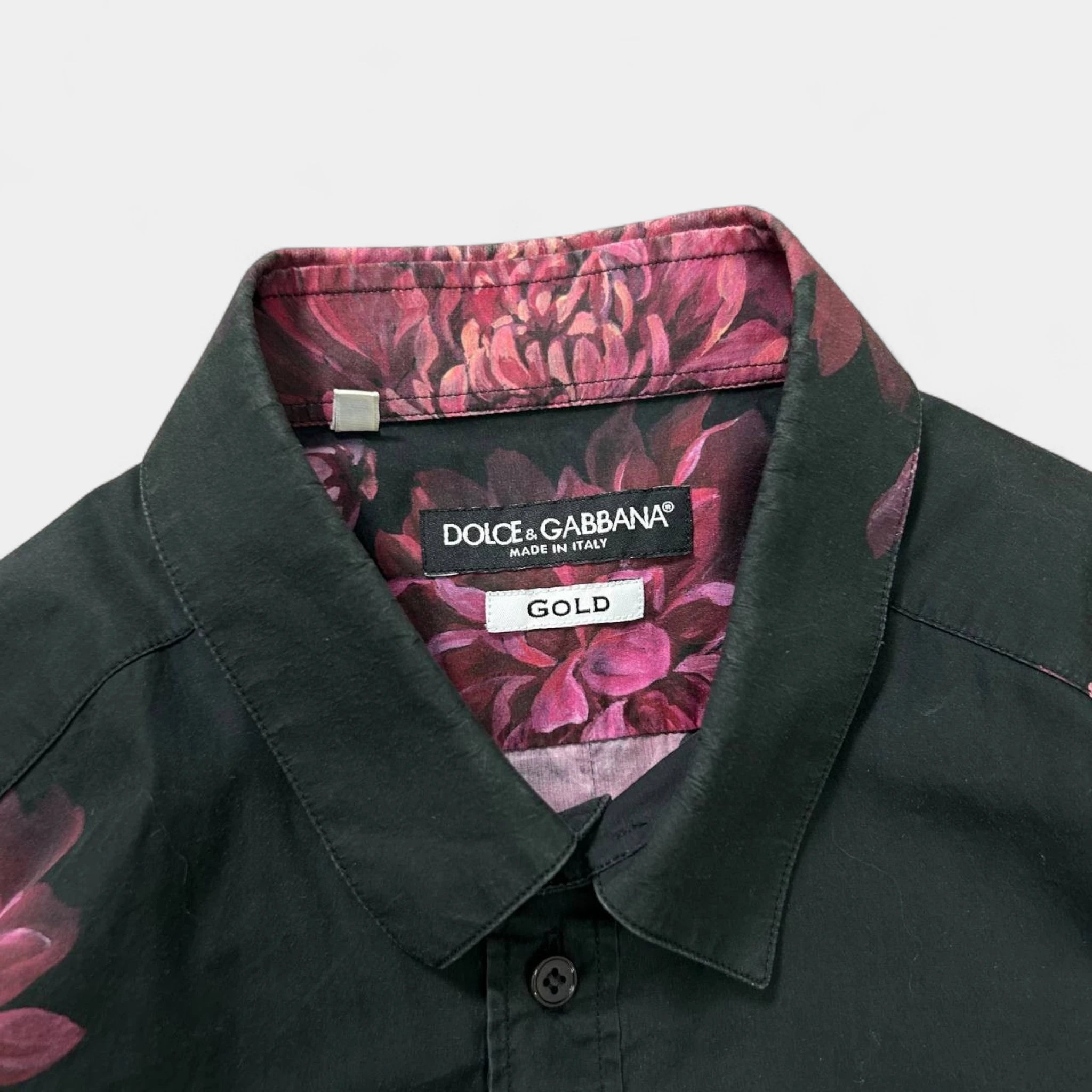 Dolce & Gabbana 2000s Black Floral Shirt