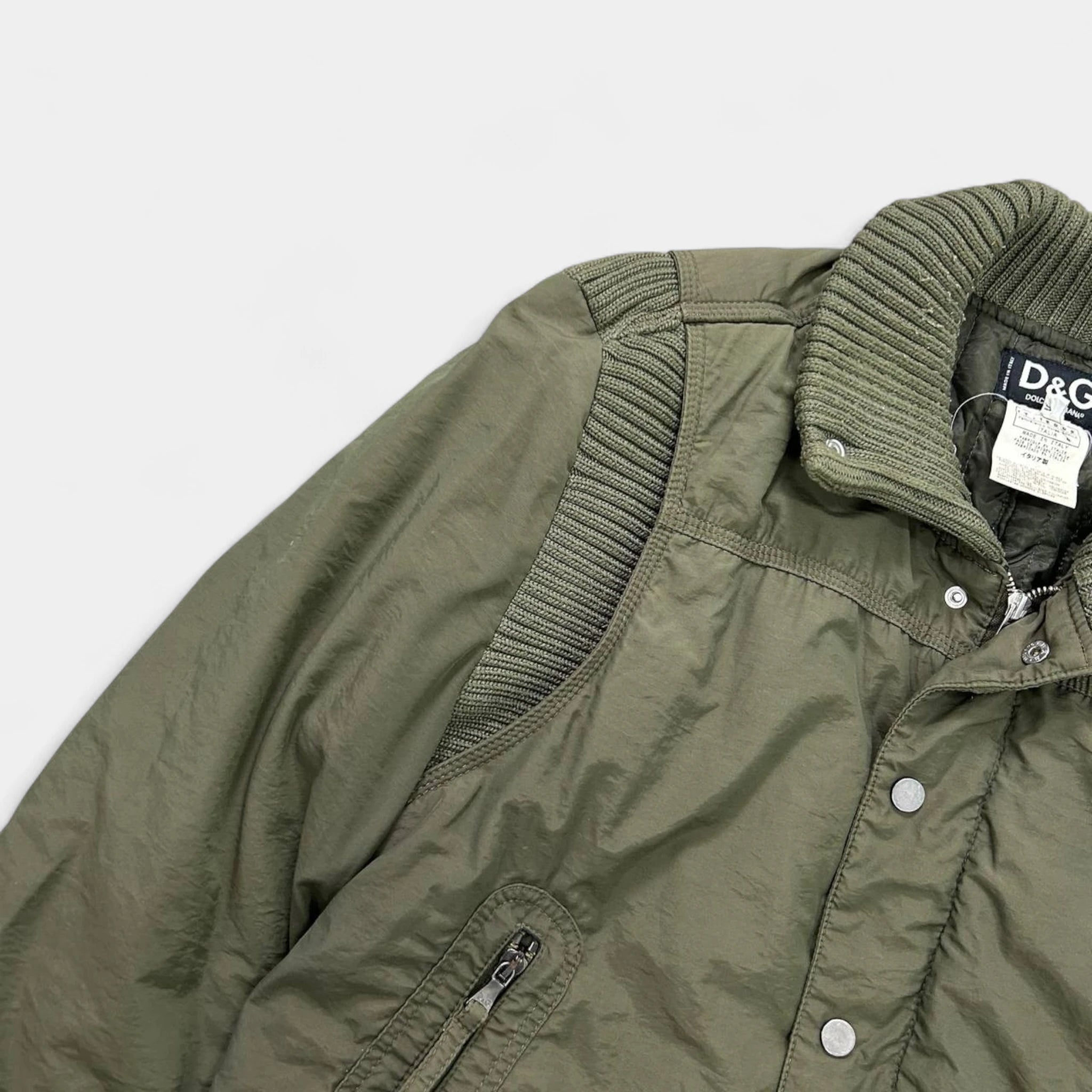 Dolce & Gabbana Military Khaki Bomber Jacket