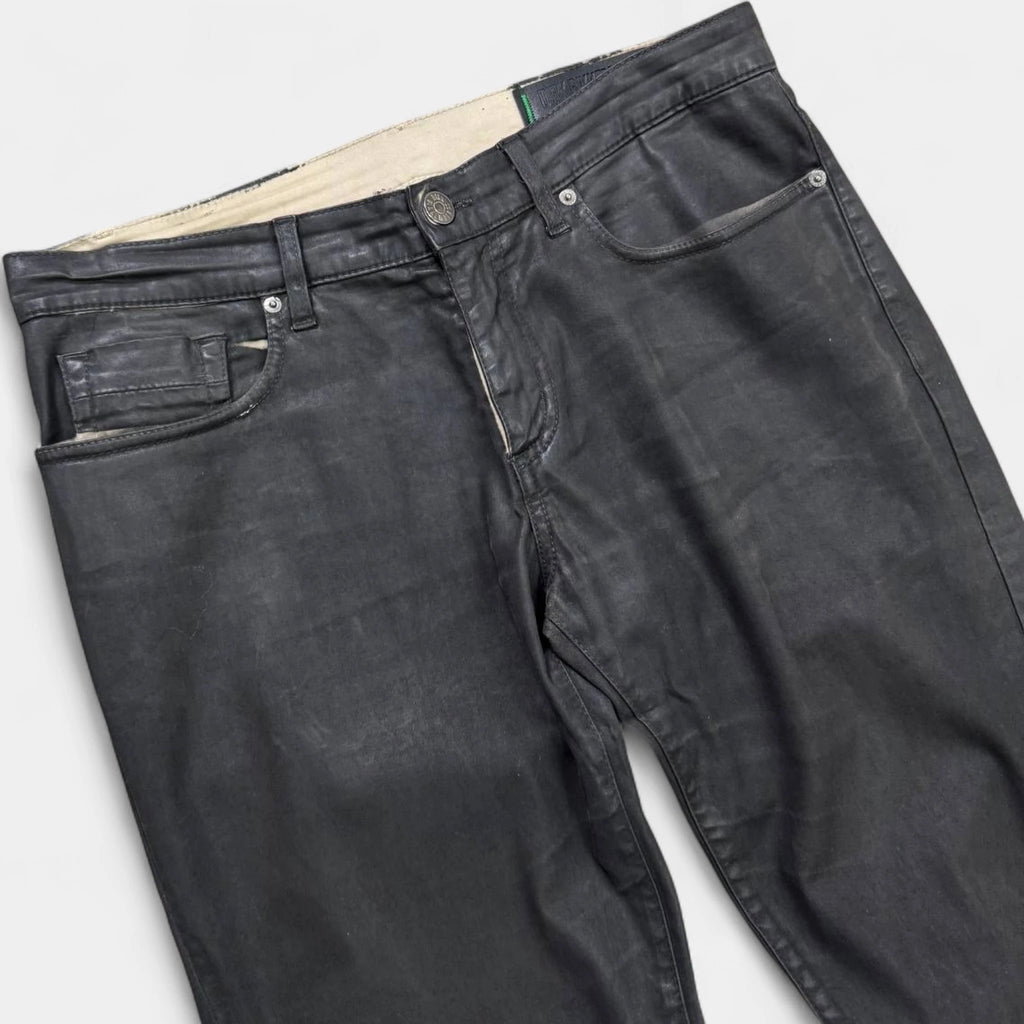 Dirk Bikkembergs Dark Grey Coated Pants