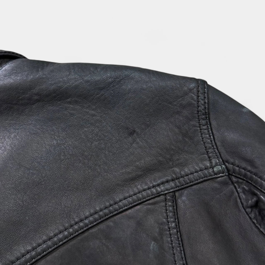 Dolce & Gabbana 2000's Multi-Pocket Leather Utility Jacket