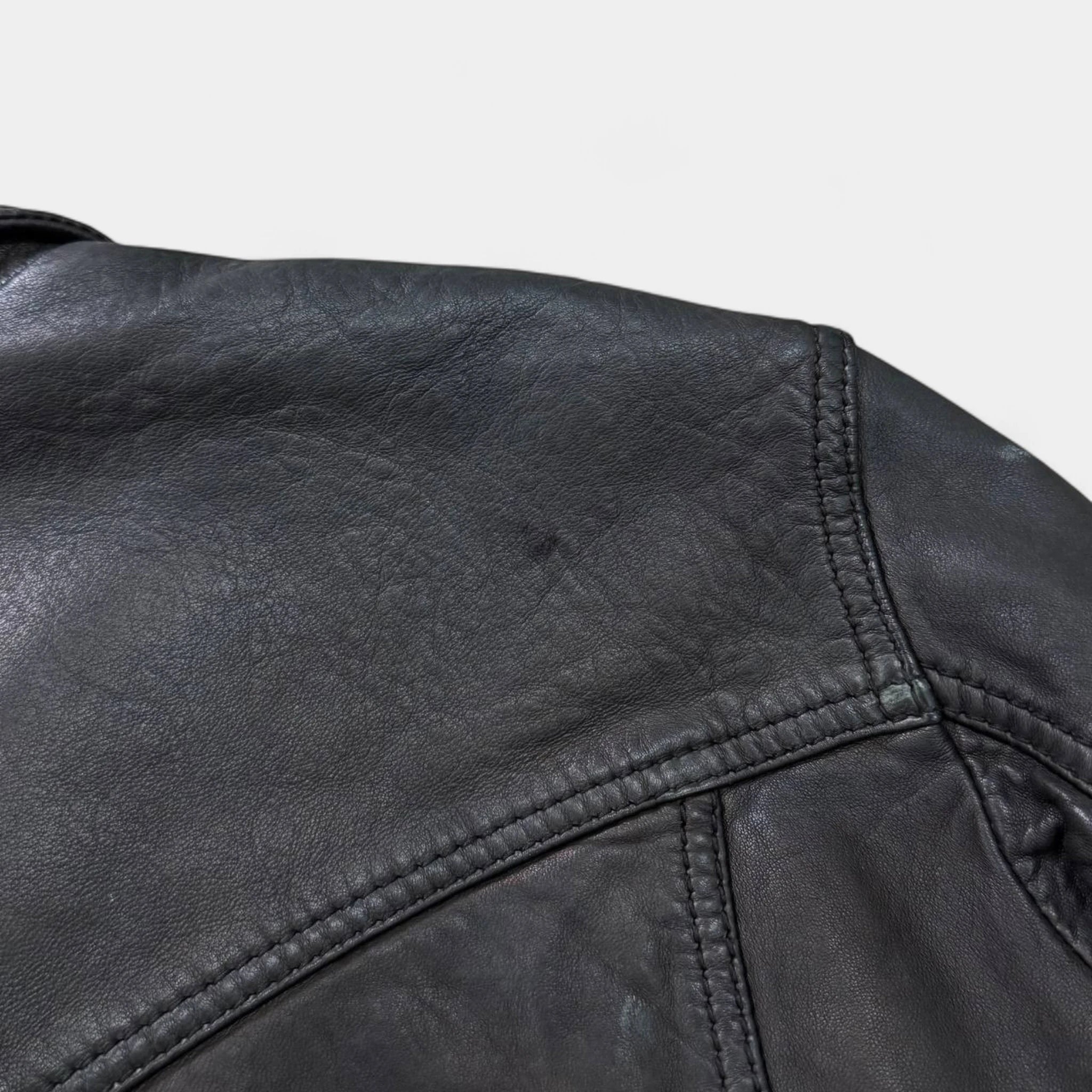Dolce & Gabbana 2000's Multi-Pocket Leather Utility Jacket
